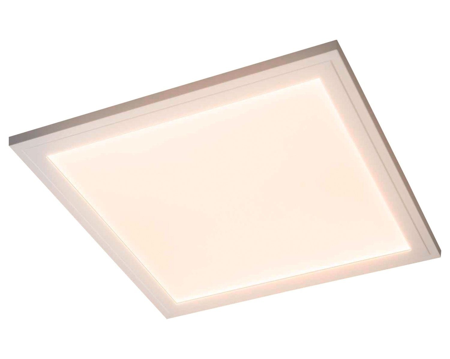 casa NOVA LED Deckenleuchte COLORES, 1-flammig, 30 x 30 cm, Weiß, Kunststoff, Anpassung der Farbtemperatur, Dimmfunktion, Memoryfunktion, RGB-Farbwechsel, LED fest integriert, Neutralweiß, Tageslichtweiß, Warmweiß, LED Deckenlampe