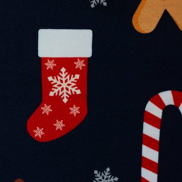 Swafing Stoff Sweatstoff Holly Weihnachtsstoff Zuckerstange/Lebk