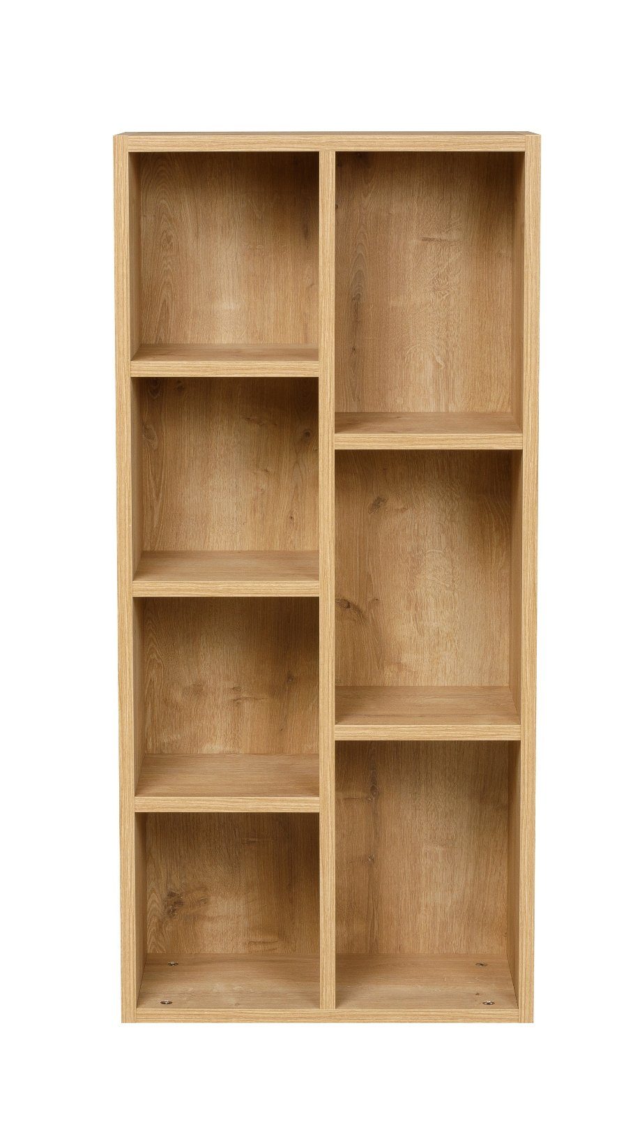 Bücherregal Bücherregal Furni24 mit 49,5x24x106 Saphir 7 Fächern, Eiche cm Dekor,