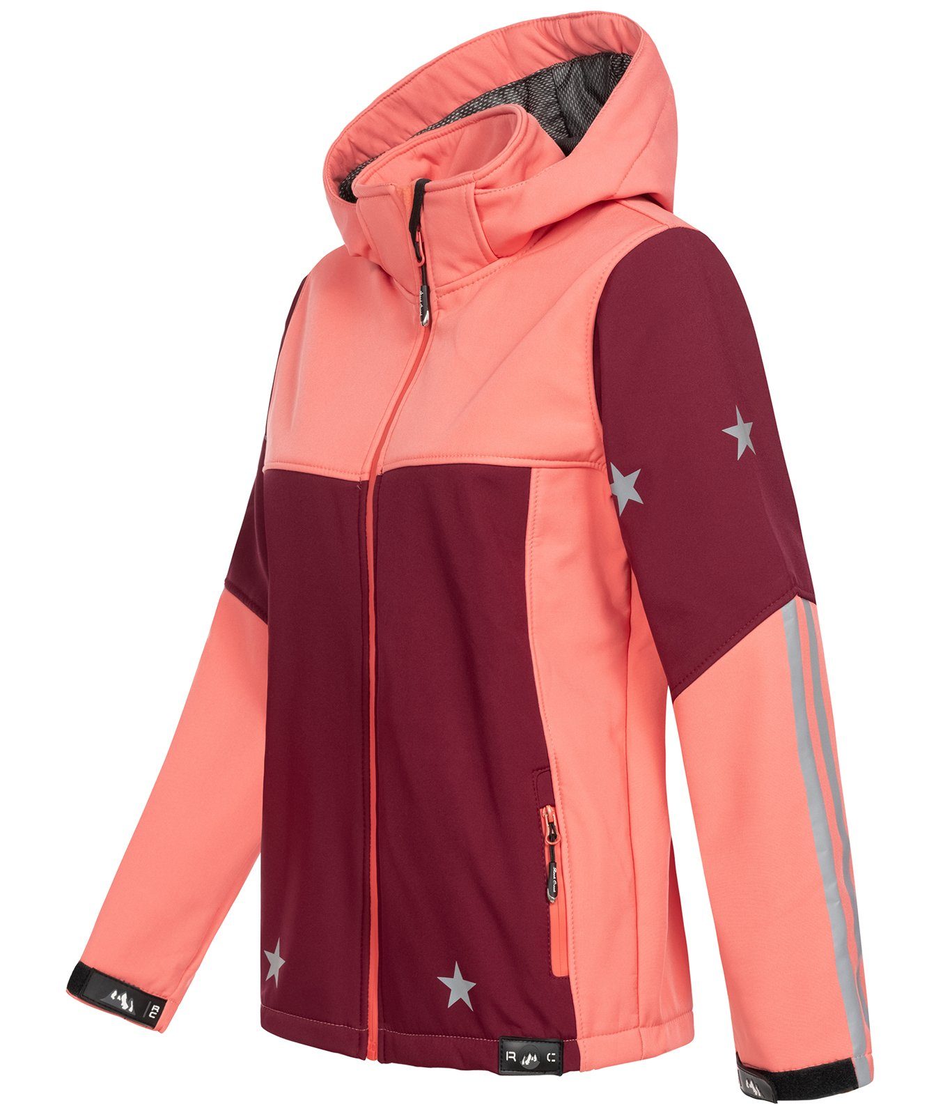 Kinder Softshelljacke KM-100 Creek Weinrot Mädchen Softshelljacke Rock