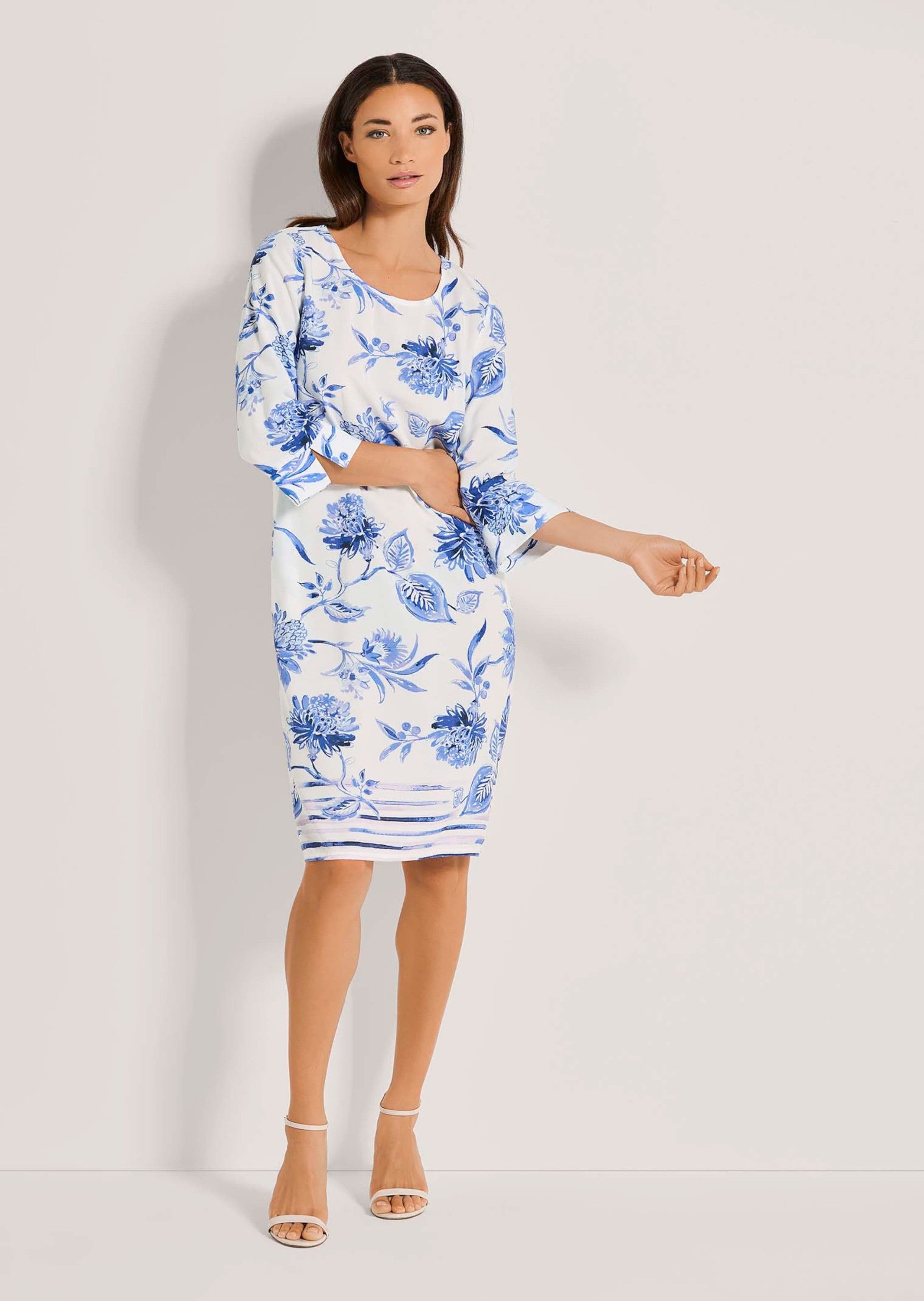 MADELEINE Midikleid Rundhals-Kleid mit Unikat-Print günstig online kaufen