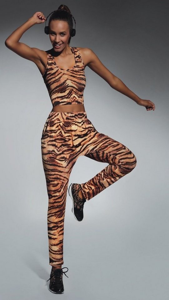 Bas Bleu Sporthose Freizeithose Leopard Look, Fitness Schlupfhose Jogginghose Freizeit › goldfarben  - Onlineshop OTTO