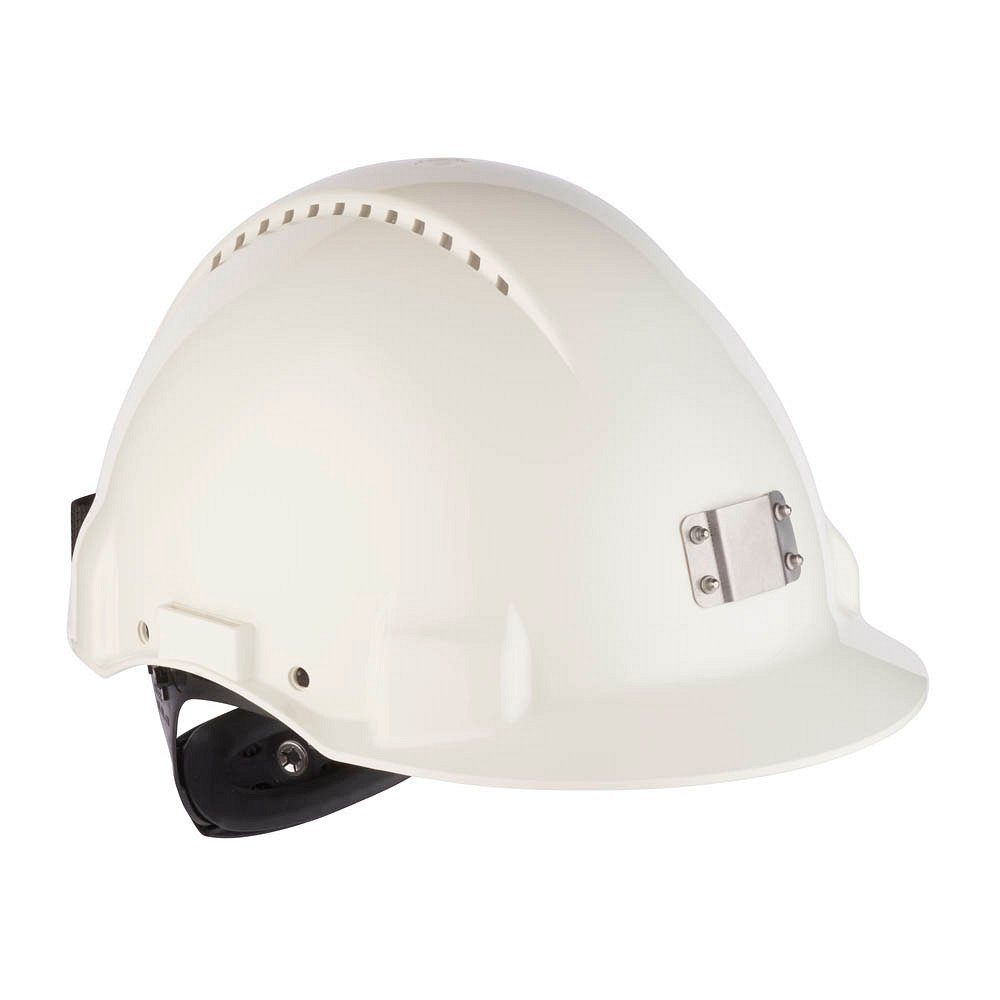 3M Sicherheitshelm 1 Schutzhelm mit Uvicator-Sensor & Lampenhalterung weiß