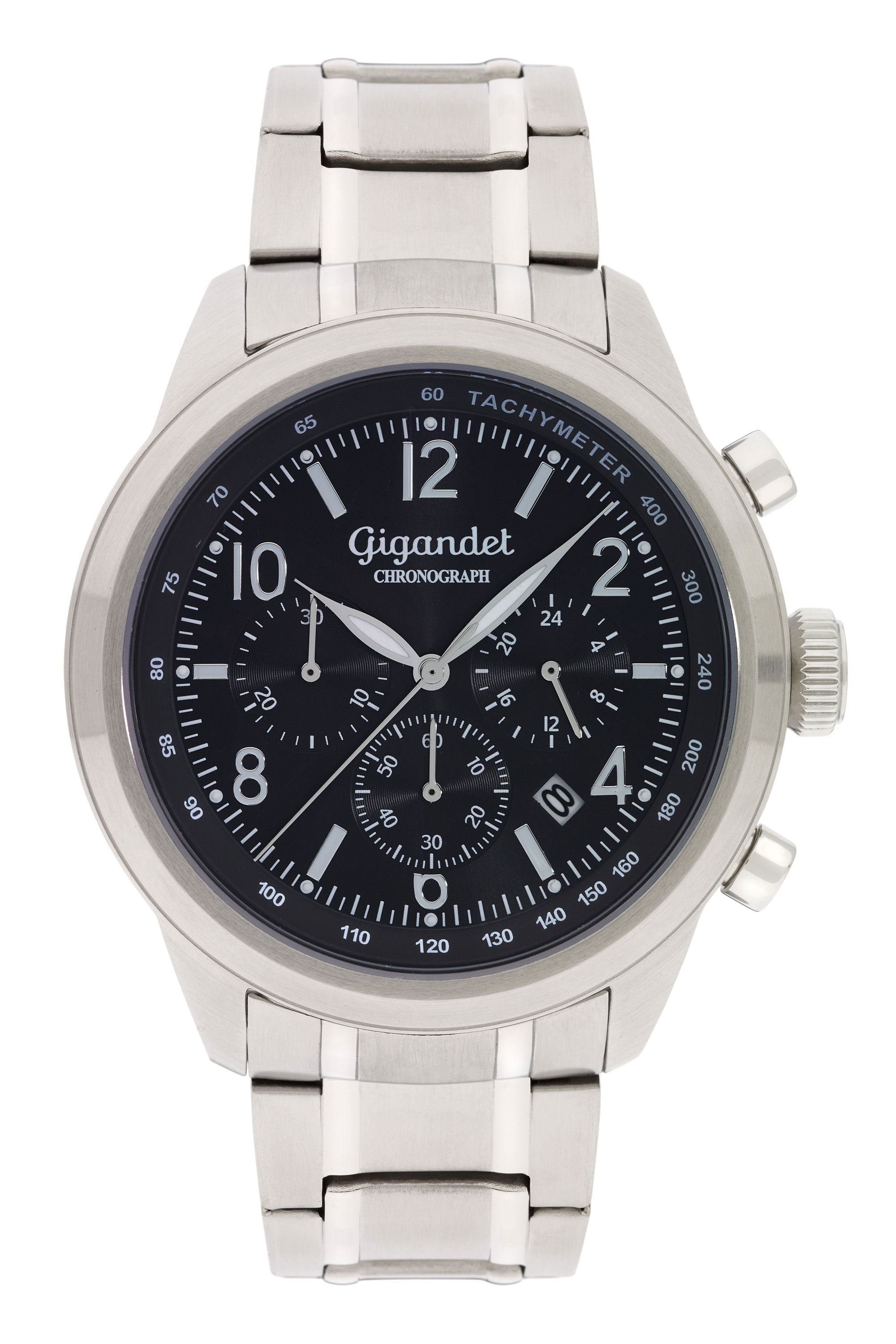 Gigandet Chronograph Journey, Mineralglas, Chronograph, Datumsanzeige, 24-Std. Anzeige, Tachymeter