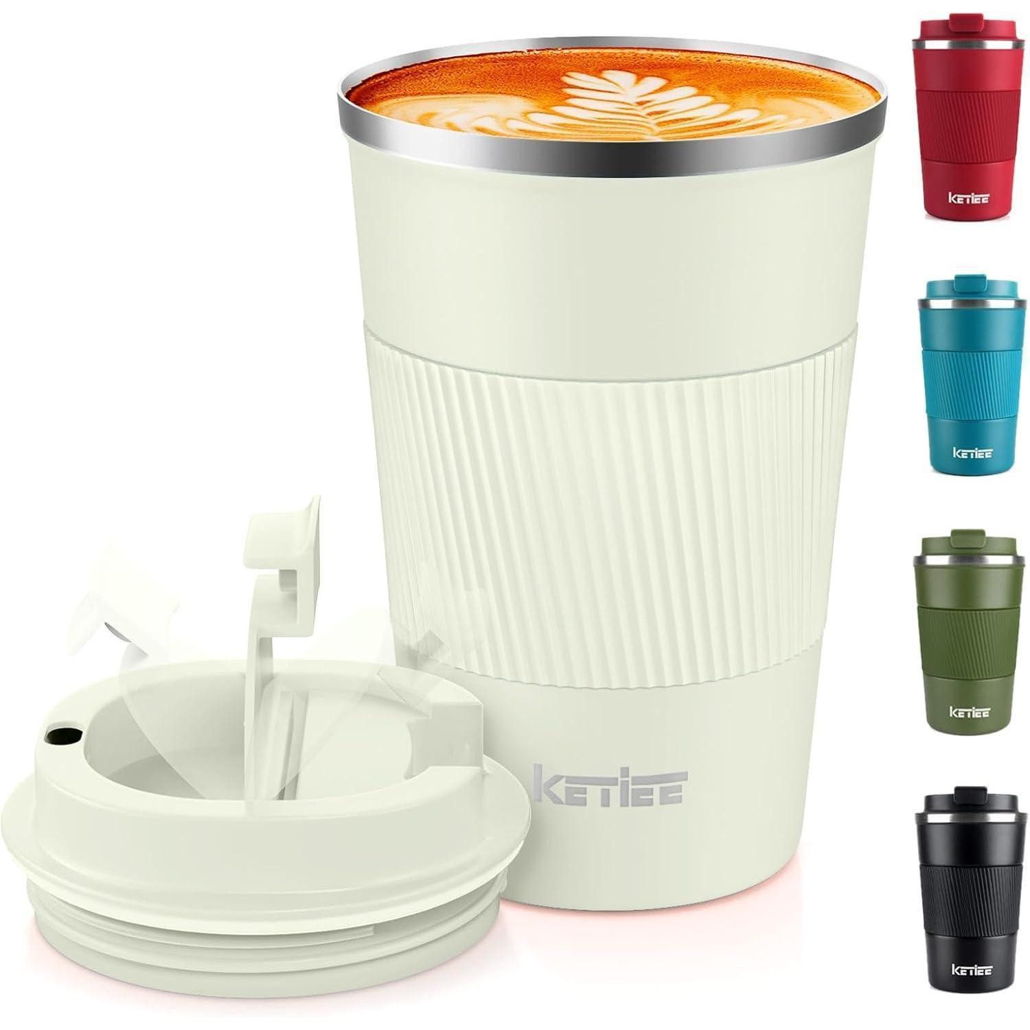 LuxusKollektion Coffee-to-go-Becher Thermobecher 380ml Kaffee-to-go Doppelwandig Vakuum Isolierbecher