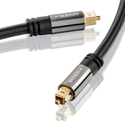 SEBSON Optisches Kabel 1m - Toslink Audiokabel digital Soundbar, TV, HiFi Optisches-Kabel, (100 cm)