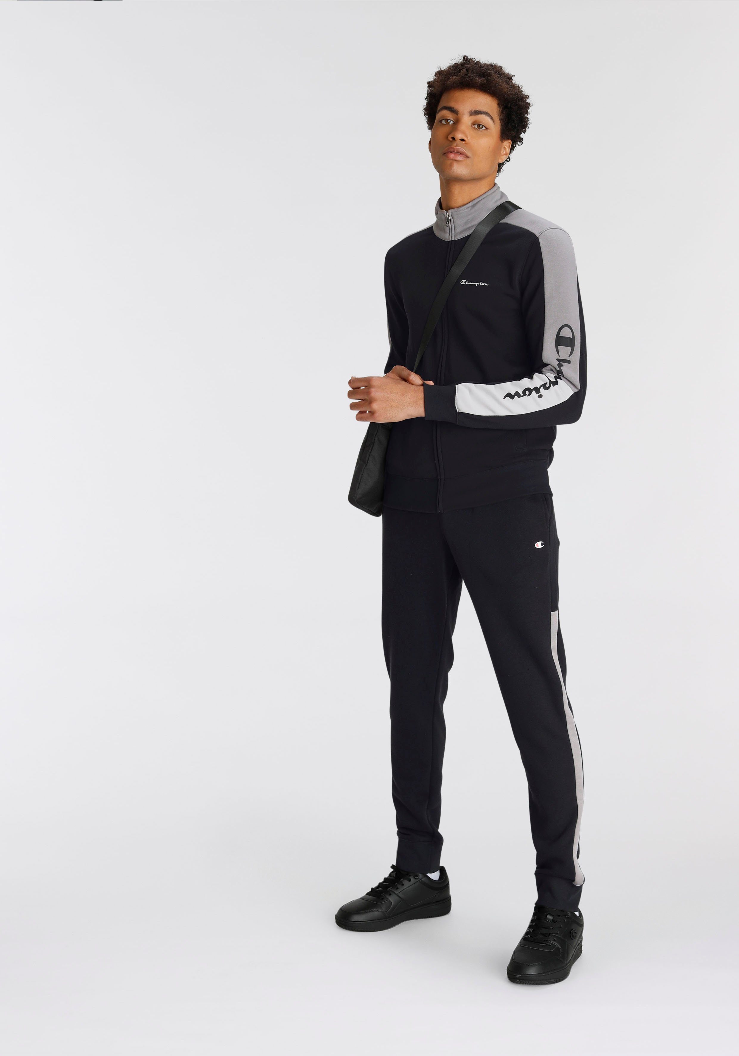 Champion Jogginganzug Full Zip Suit (Set, schwarz 2-tlg)