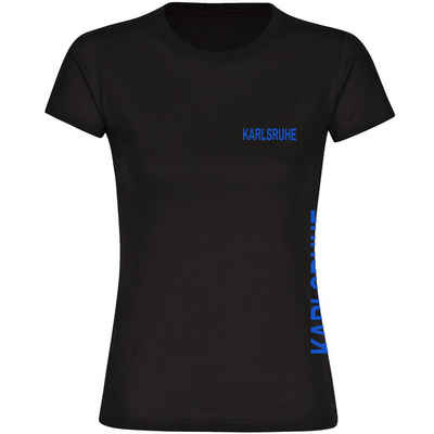 multifanshop T-Shirt Damen Karlsruhe - Brust & Seite - Frauen