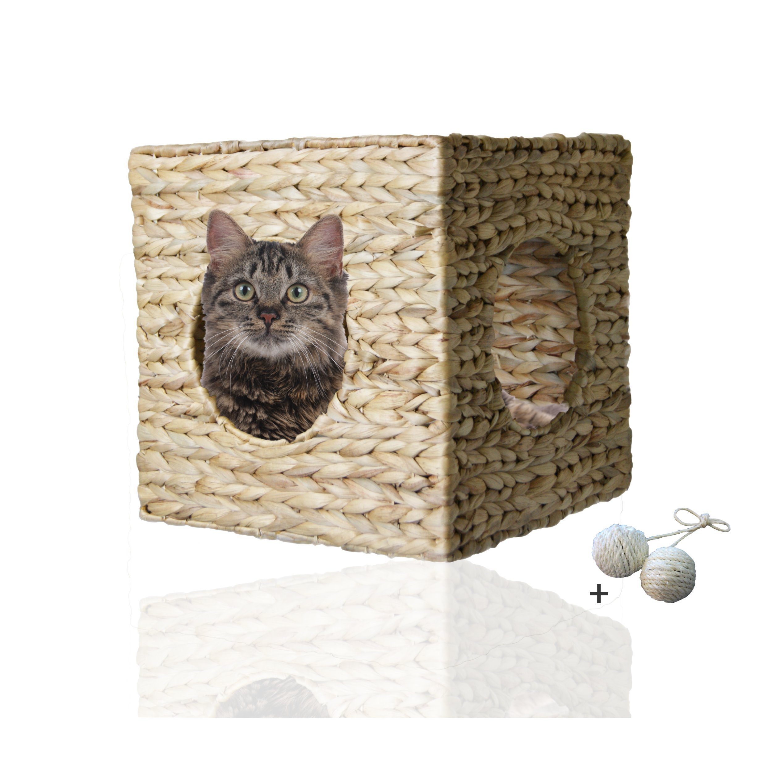 Rohrschneider Katzen-Kletterwand eckige Katzenhöhle Wandmontage Wandliegeplatz Katzenhaus Katzenhöhle