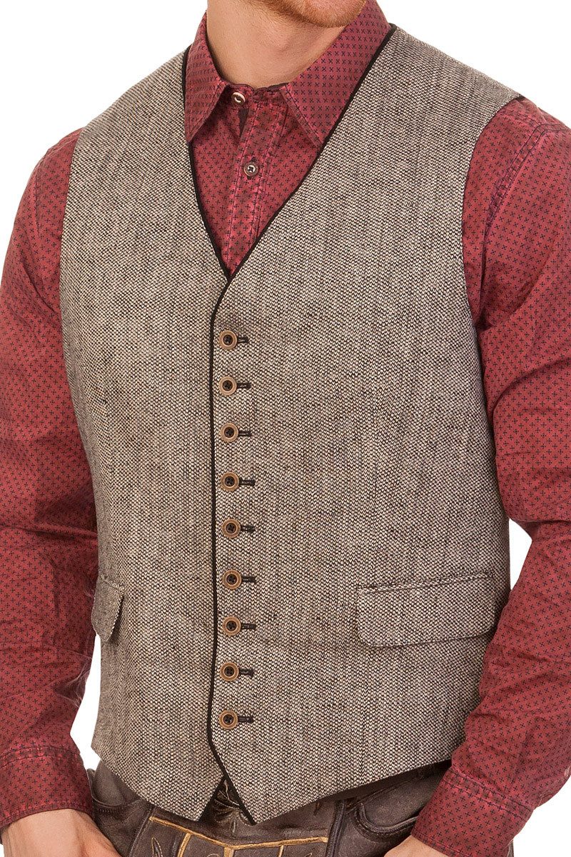 H. Moser Trachtenweste Trachtenweste - HIRSCHAU - grau