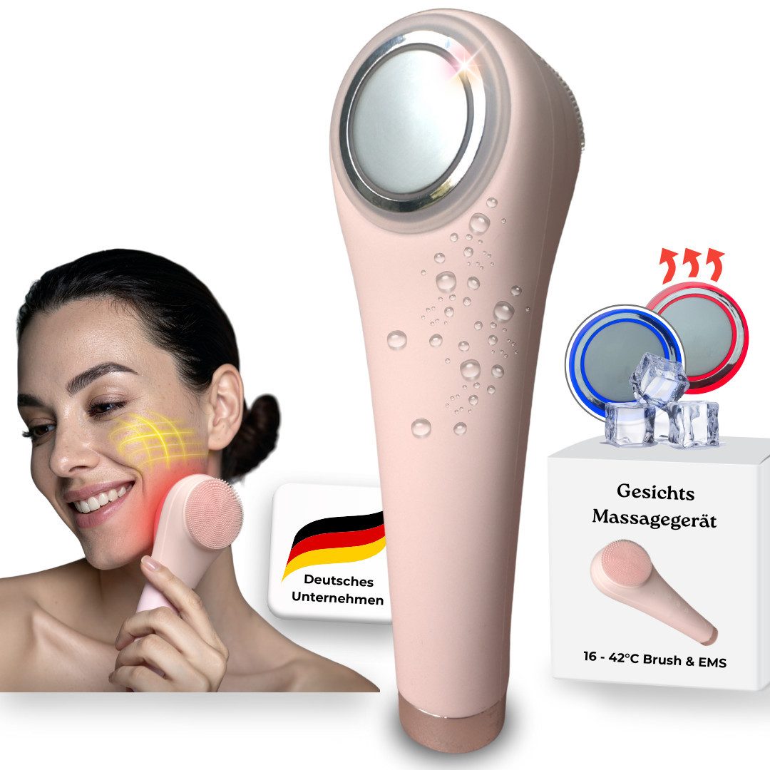 Gesichtsmassagegerät Ultrasonic Brush & EMS, 6 in 1 Elektrische Gesichtsreinigungsgerät