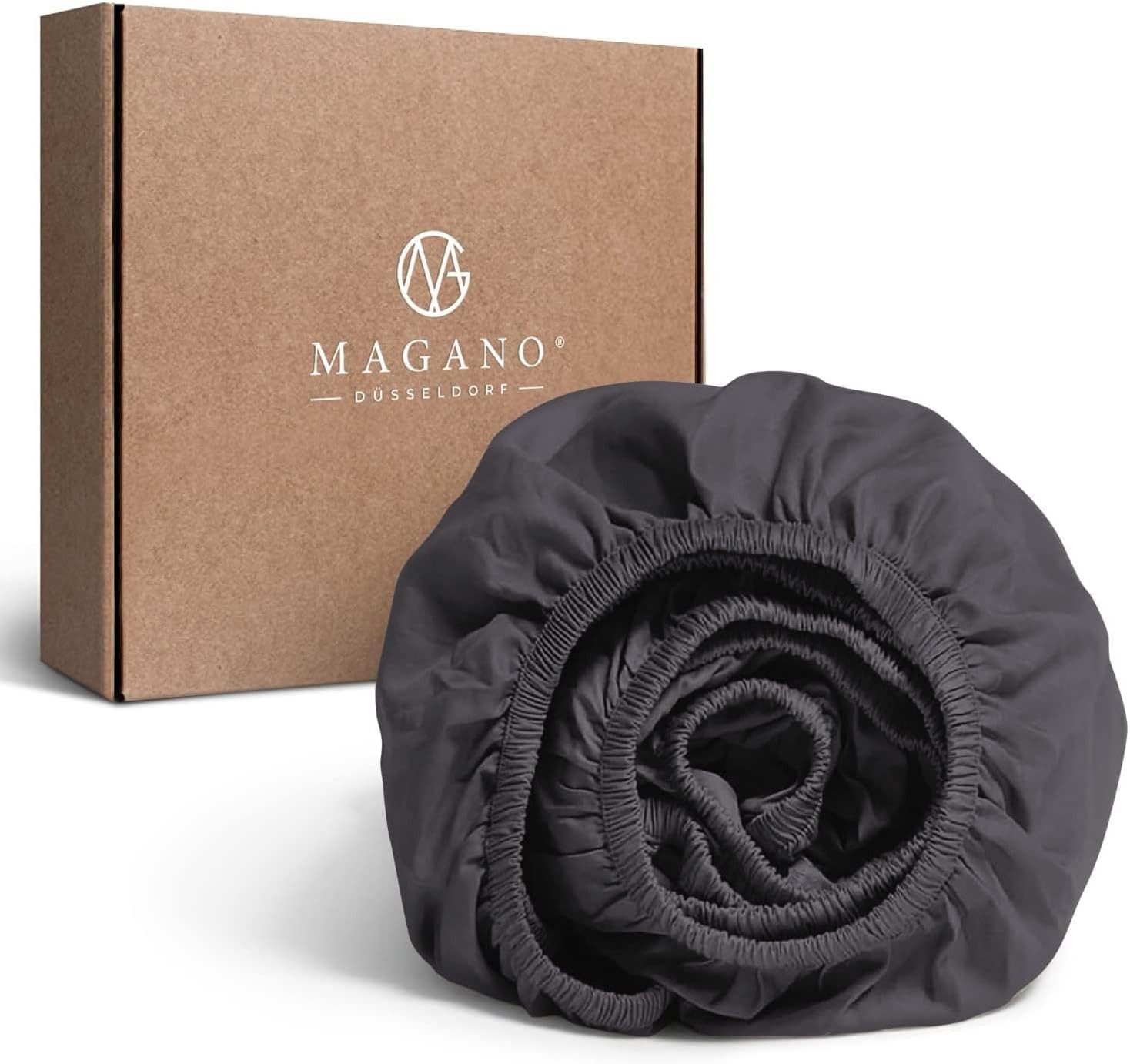 MAGANO Spannbettlaken Bambus & Baumwolle Satin, Luxus Bettlaken, Gummizug: rundum, 400 TC Luxusqualität, Hypoallergen, Thermoregulierend