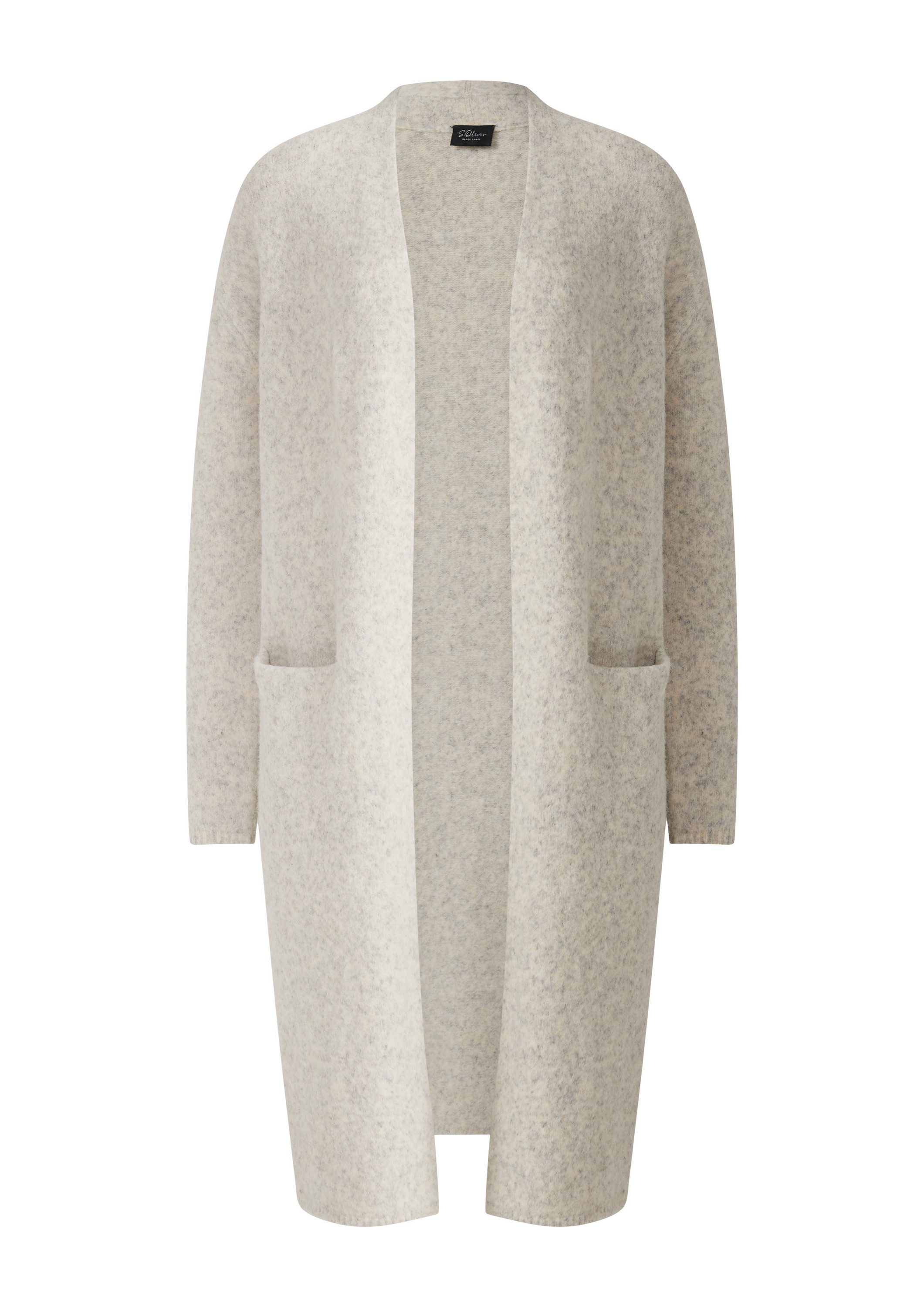 s.Oliver Cardigan Strickjacke Softer Long-Cardigan aus Wollmix