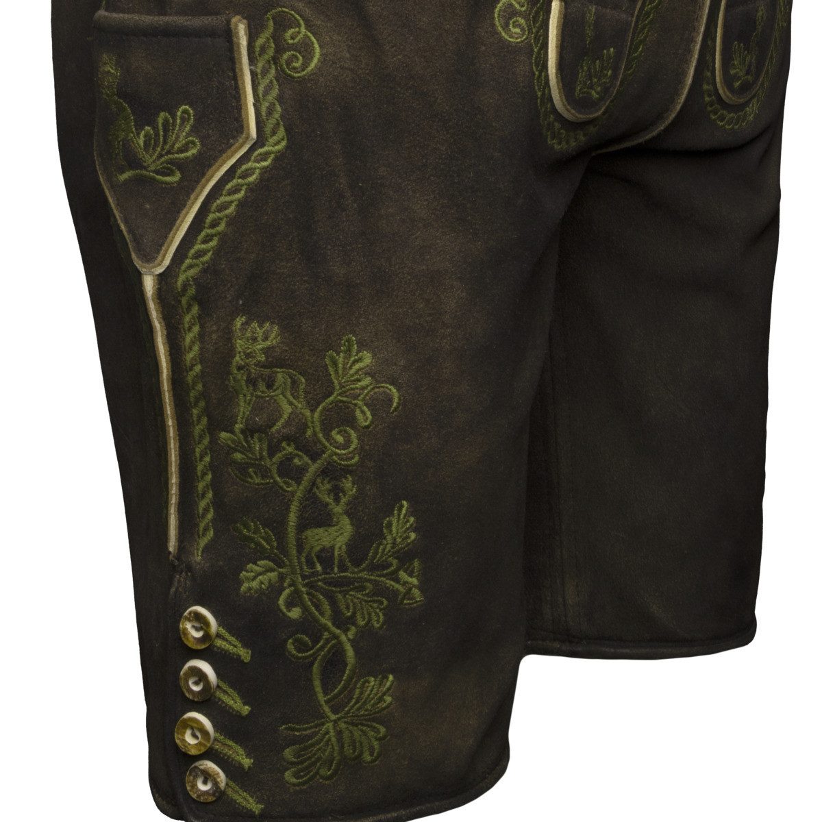 Krüger Trachtenlederhose Milian Herren (1-tlg) Trachtenlederhose, Trachtenhose, Bayerische Lederhose, Oktoberfest