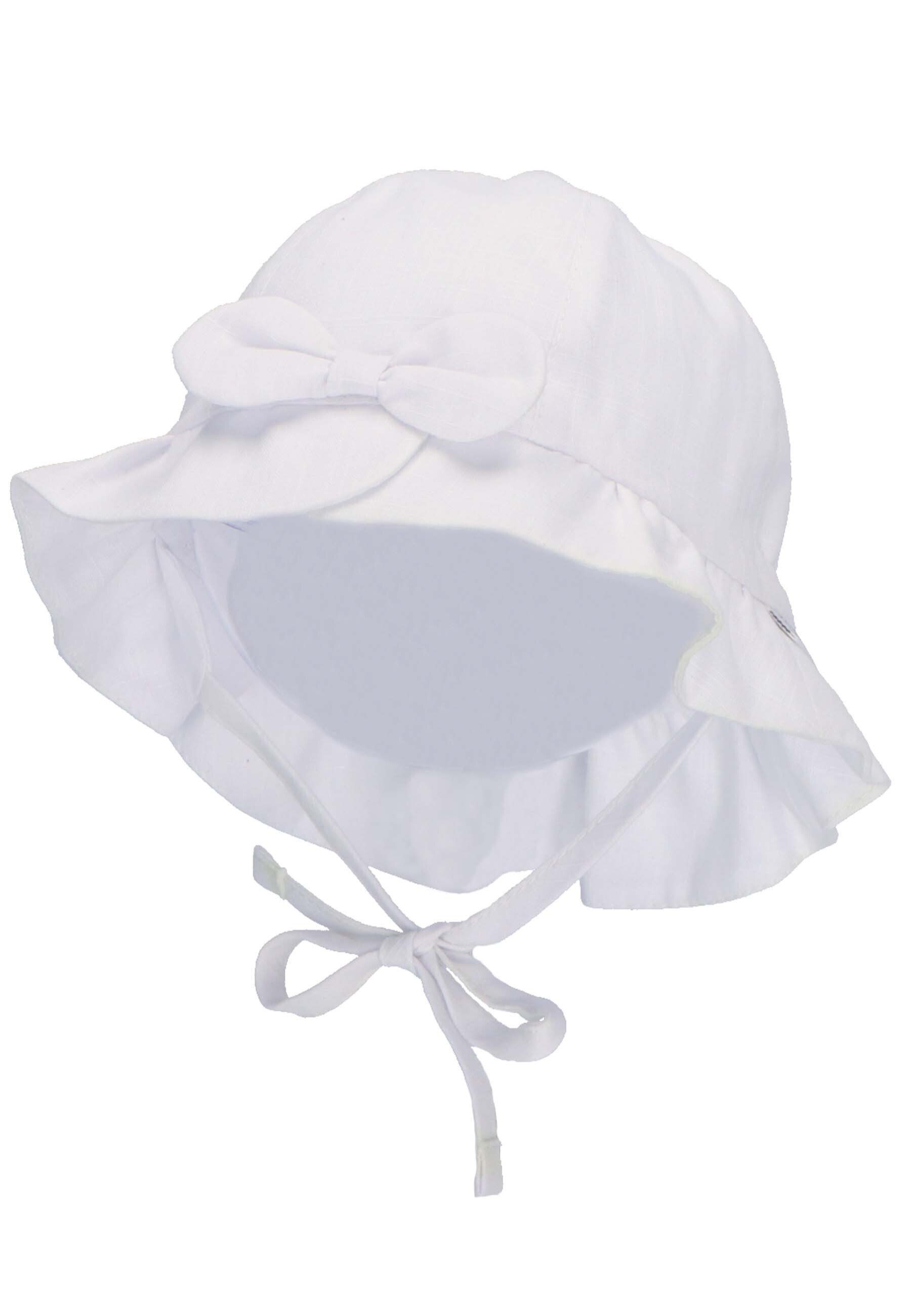 (1-St) Ballonmütze Hut Sterntaler® Leinencharakter weiß