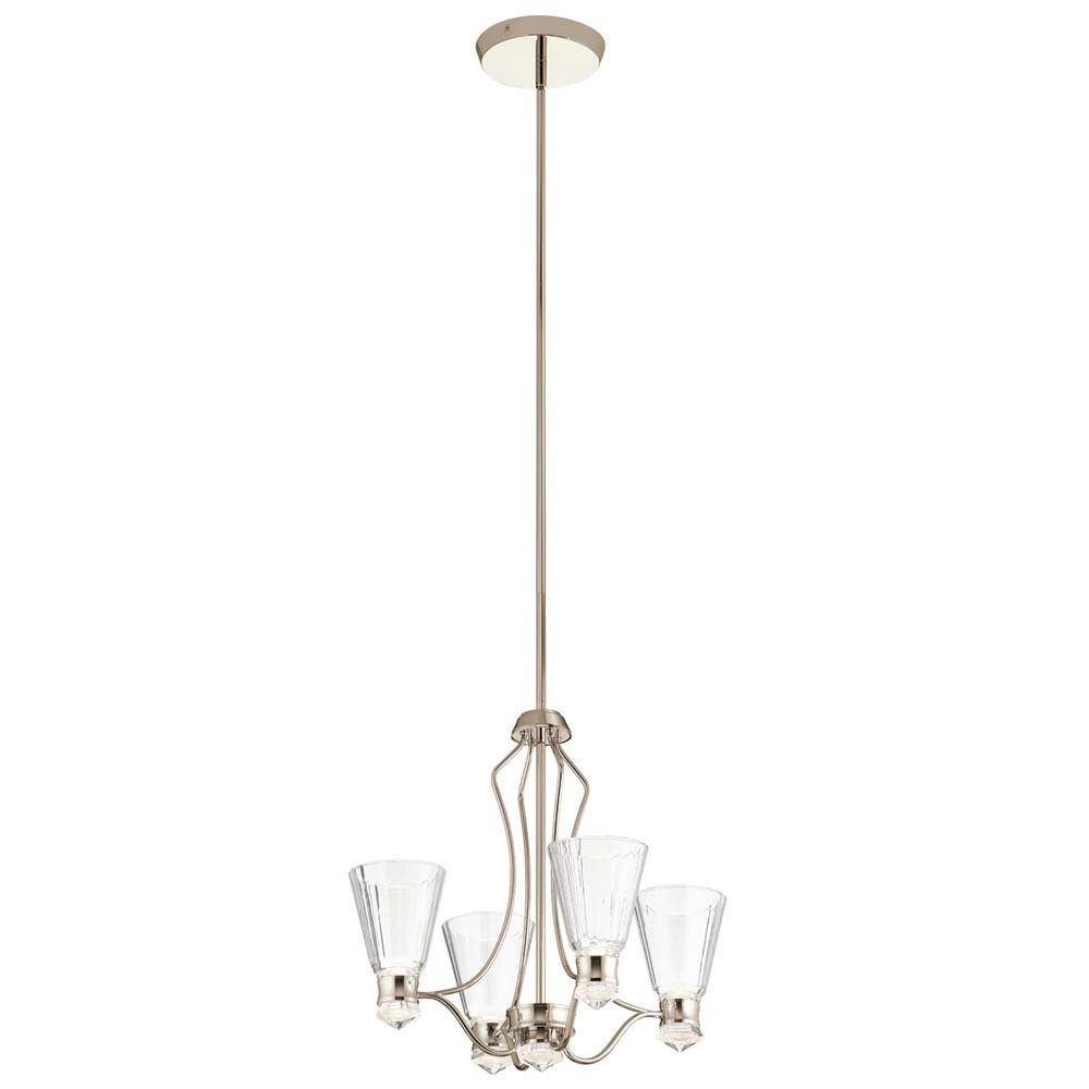 Elstead LIGHTING LED Pendelleuchte, LED-Leuchtmittel fest verbaut, Pendelleuchte Deckenlampe Hängelampe LED Badezimmerlampe IP44 Nickel D