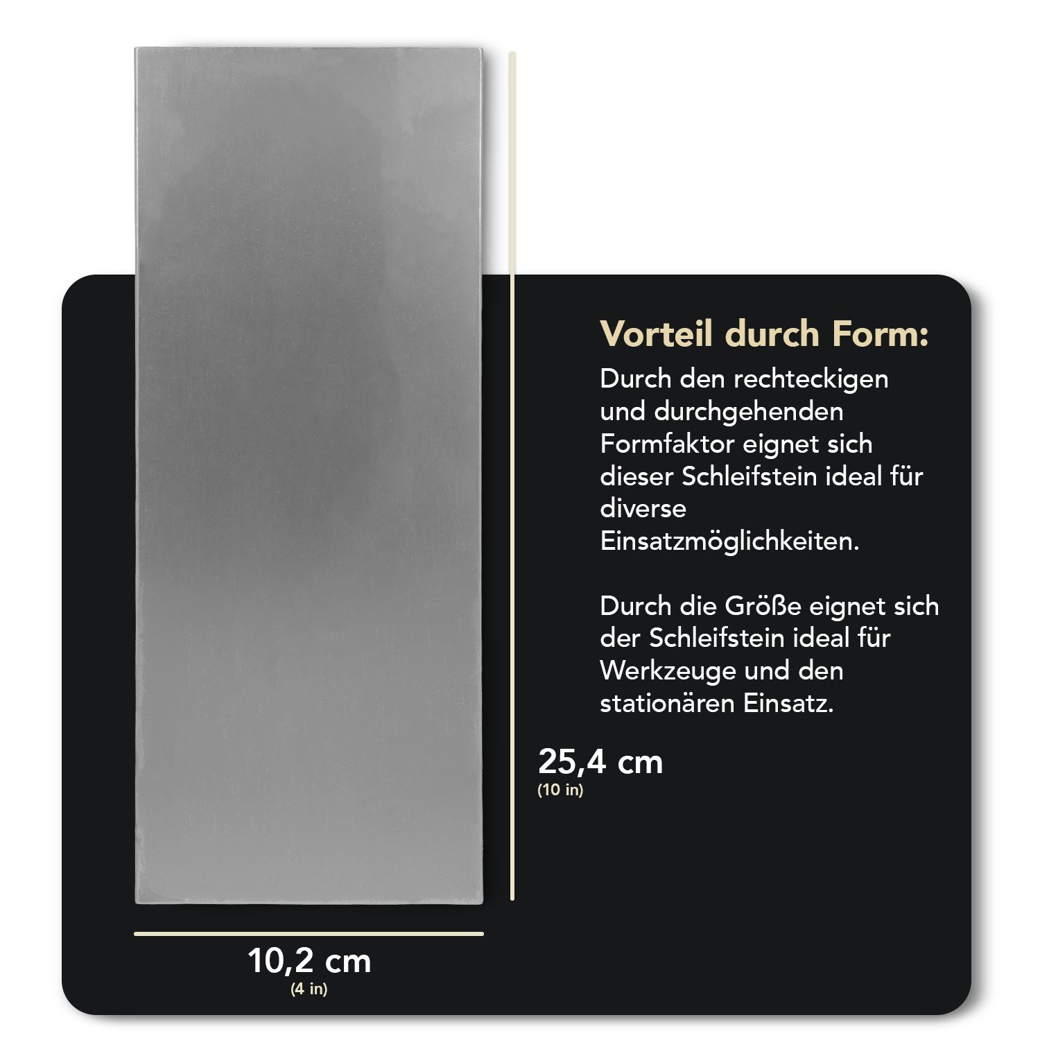 DMT Schleifstein DMT Dia-Sharp® Diamant Schleifstein 10", Bankstein in Profiqualität, Made in USA