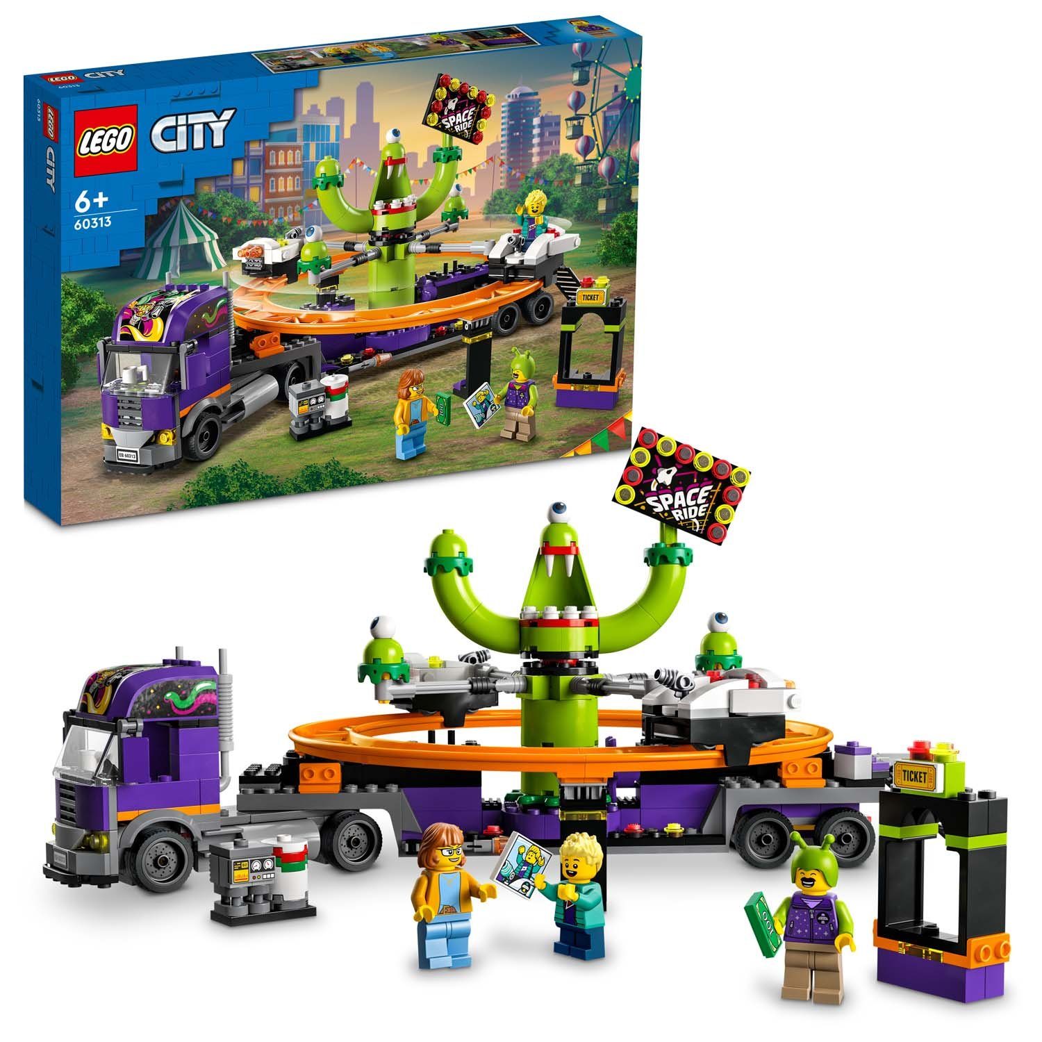 LEGO® Konstruktions-Spielset LEGO 60313 City - LKW mit Weltraumkarussell