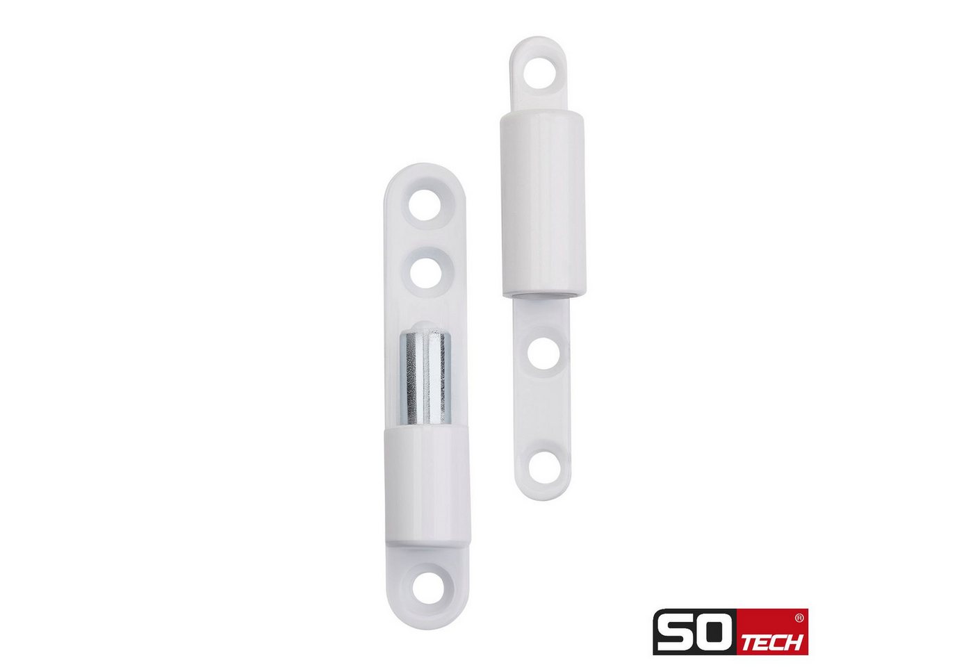 Thumbnail - SO-TECH® Türbeschlag Renovierband Türband 15 x 83 mm Scharnier aus Stahl (6 St), für Innentüren zum Aufschrauben, weiß, ...