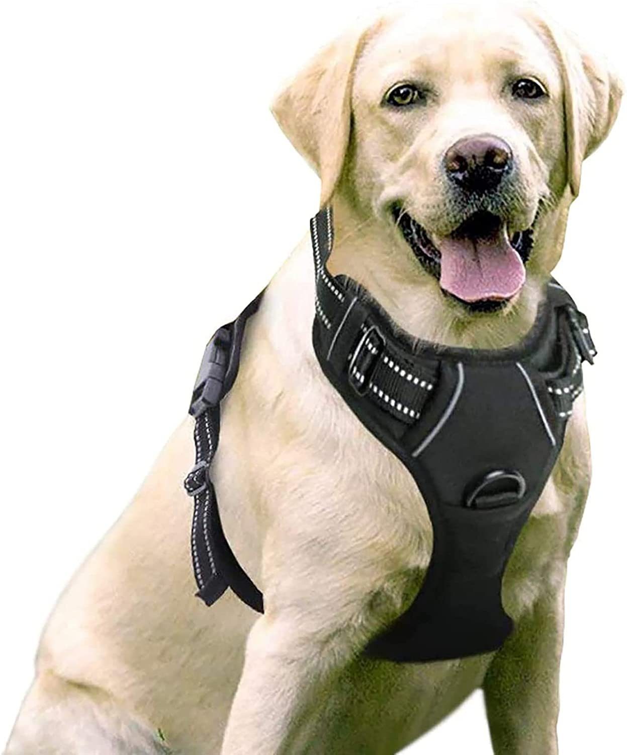 Leway Hunde-Geschirr »Pet Dog Harness Medium Dog Anti-Pull Strap Dog Strap  Control No Pull Verstellbarer Hundegurt Großer Hund Atmungsaktiver  Reflektionsstreifen Brustgurt Hundesicherheitsstiefel Schwarz«