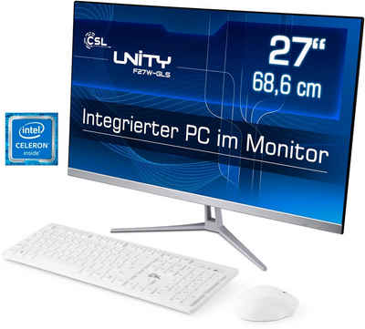 CSL Unity F27-GLS mit Windows 10 Pro All-in-One PC (27 Zoll, Intel® Celeron Celeron® N4120, UHD Graphics, 8 GB RAM, 1000 GB SSD)