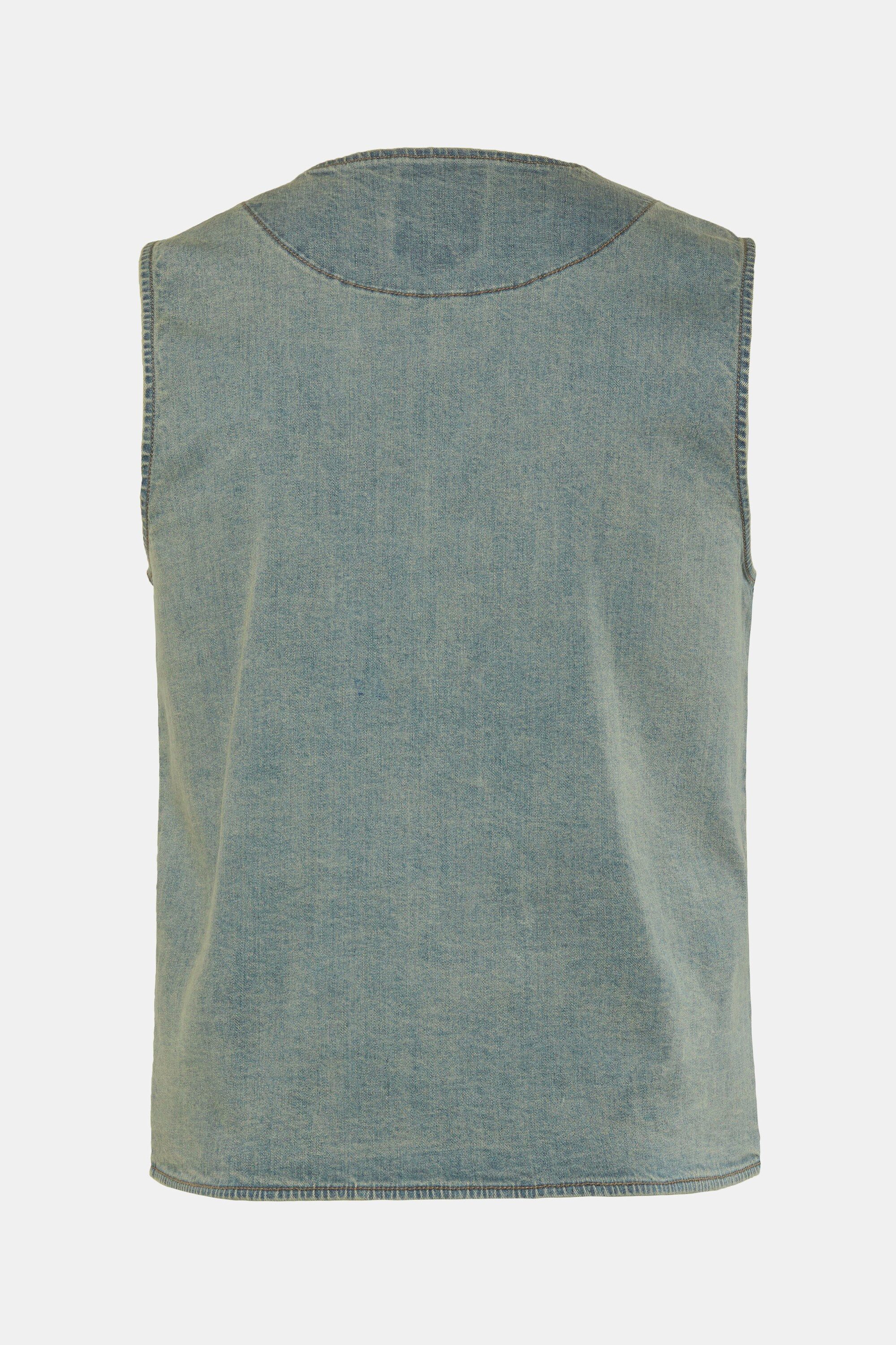 JP1880 Steppweste Jeansweste Denim V-Ausschnitt Vintage Look