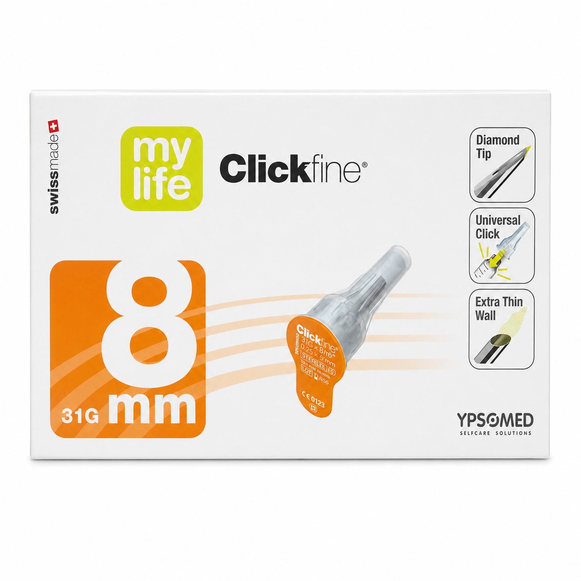 + Prisoma GmbH Einwegspritze CLICKFINE Universal 8 Kanülen 0,25x8 mm