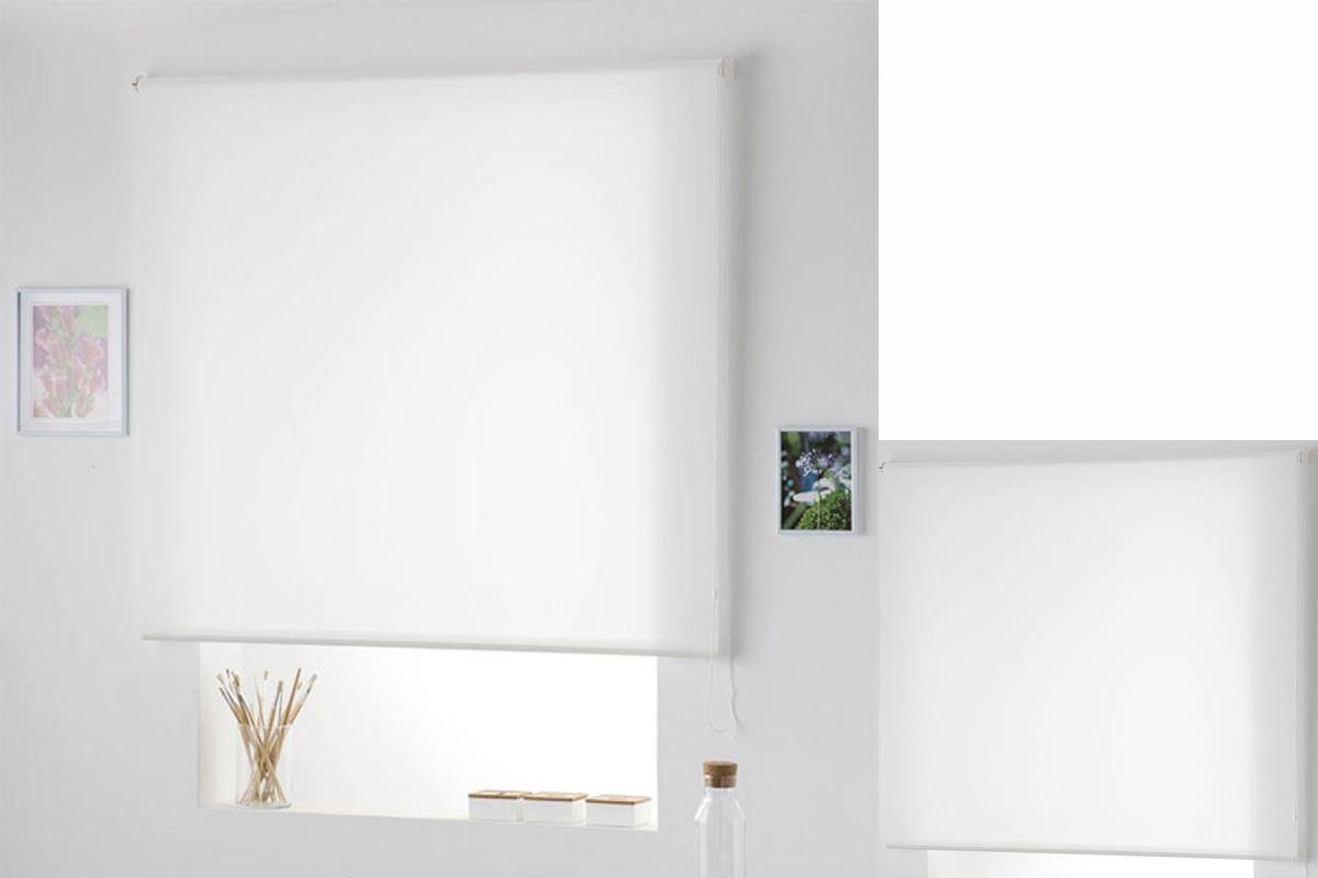 Gardine 120 x 250 cm Lichtdurchlässige Jalousie Naturals Weiß, Naturals