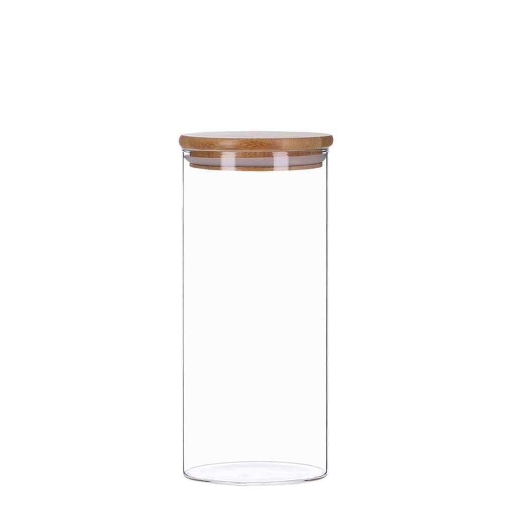 TP Vorratsglas Vorratsglas mit Bambus Deckel, Glas Behälter für Lebensmittel, luftdic