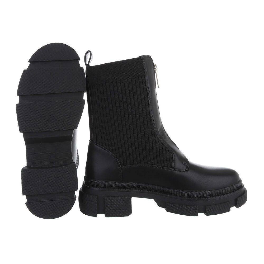 Ital-Design Damen Biker Plateaustiefelette (77073269) Blockabsatz günstig online kaufen