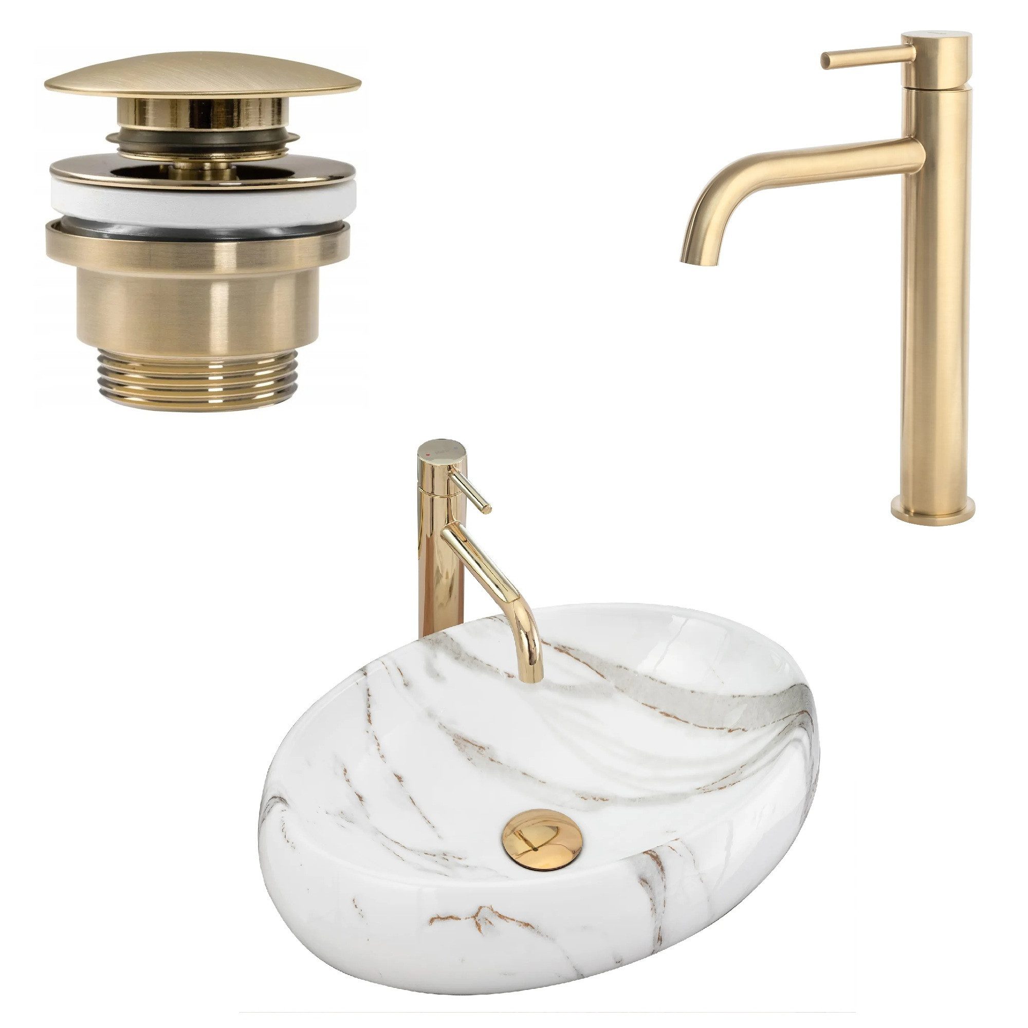 wohnwerk.idee Aufsatzwaschbecken Waschbecken Design Linda Lava günstig online kaufen
