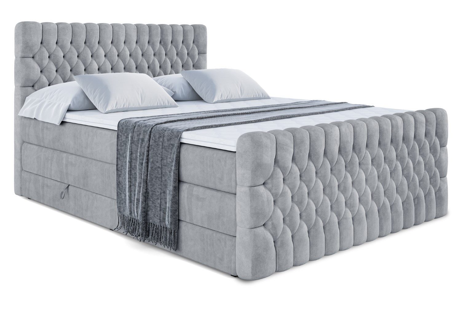 ALTDECOR Boxspringbett SERENE-Z KING (Multipocket-Matratze H4, günstig online kaufen