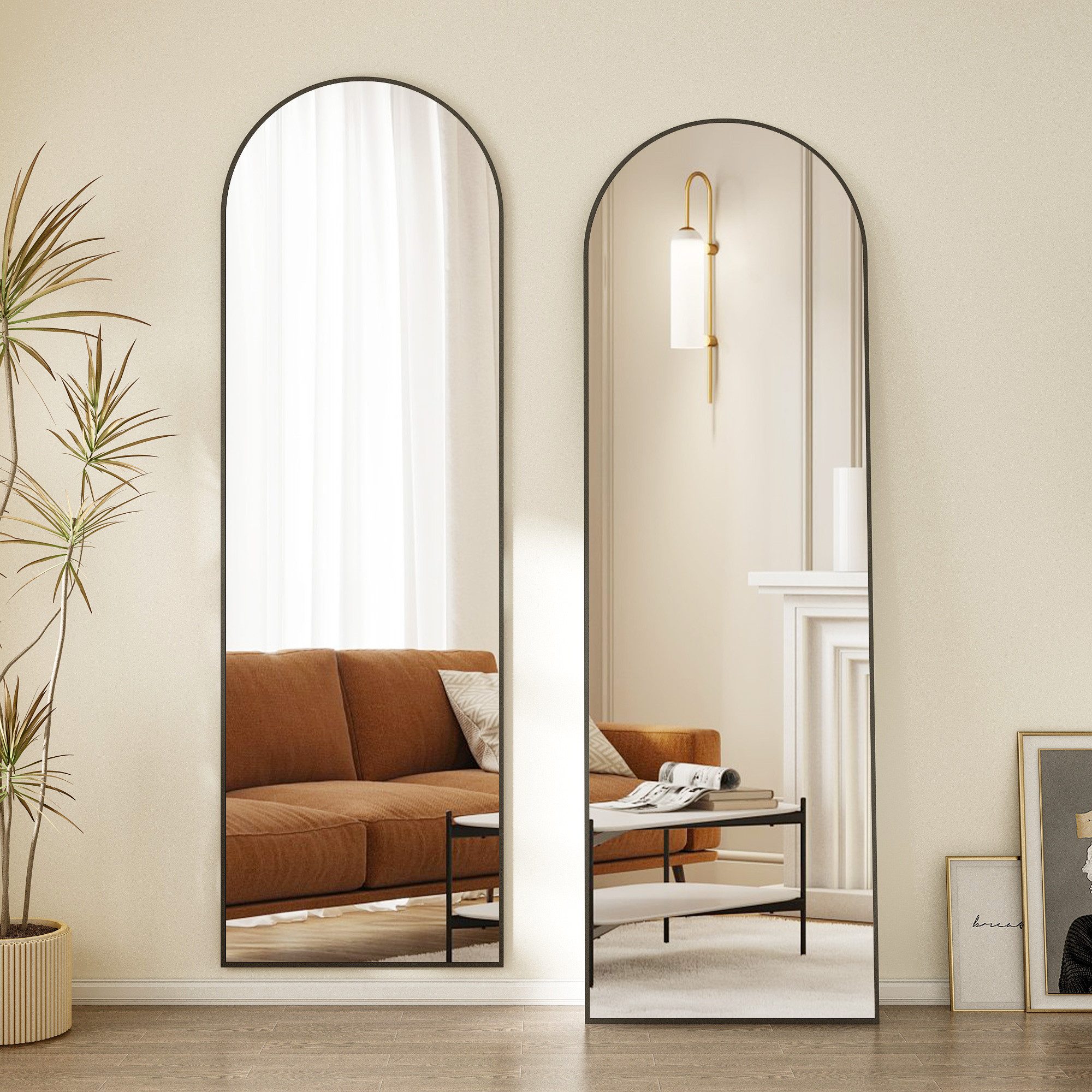 Hopibath Wandspiegel ganzkörper 180x80 160x50 150x50 140x40 (Bogenspiegel G günstig online kaufen