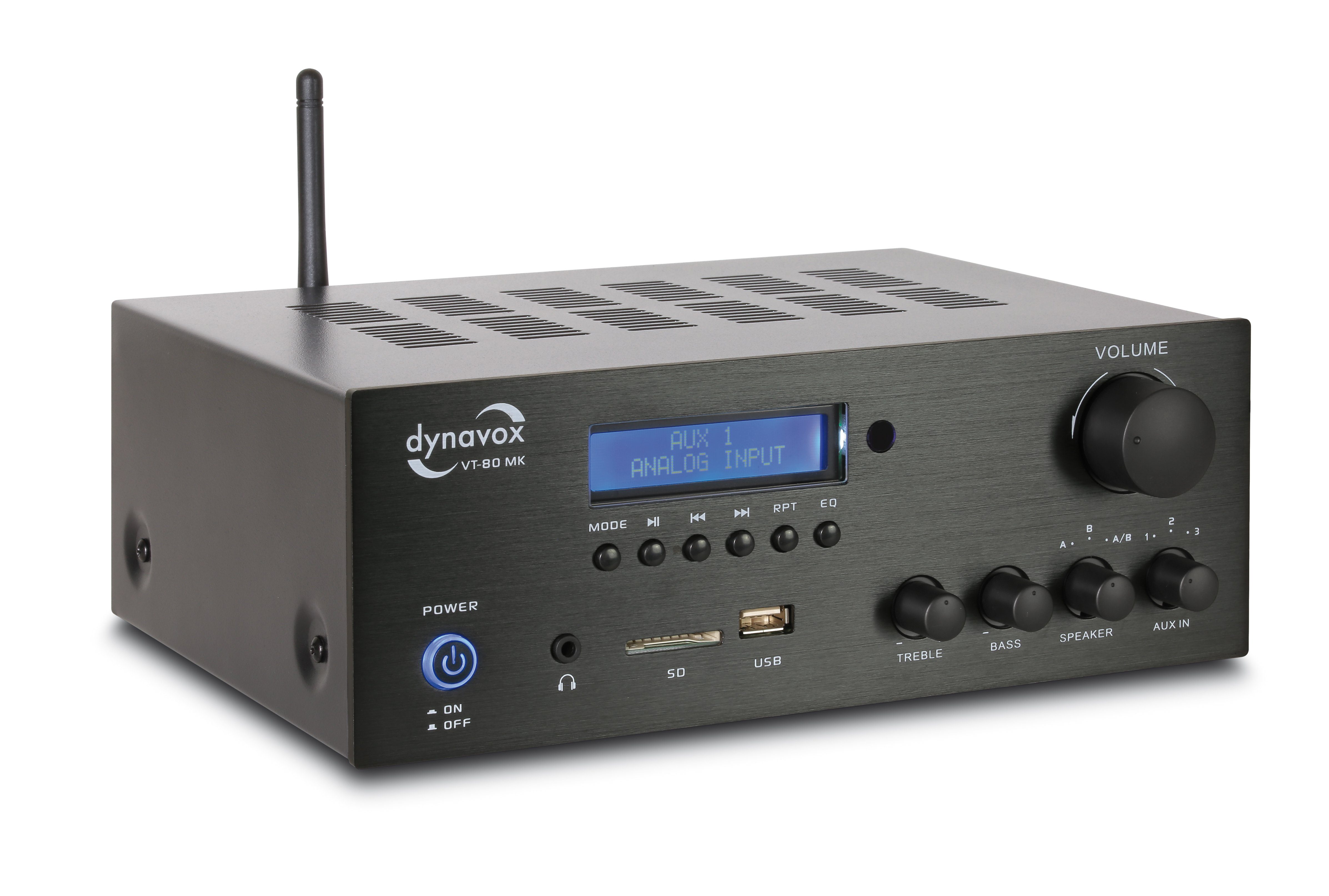Lautsprecher-Anschlüsse, Digital-Eingänge, Dynavox 2, Bluetooth) Ferbedienung (Anzahl 4 MK Schwarz VT-80 160 Vollverstärker für Kanäle: W,