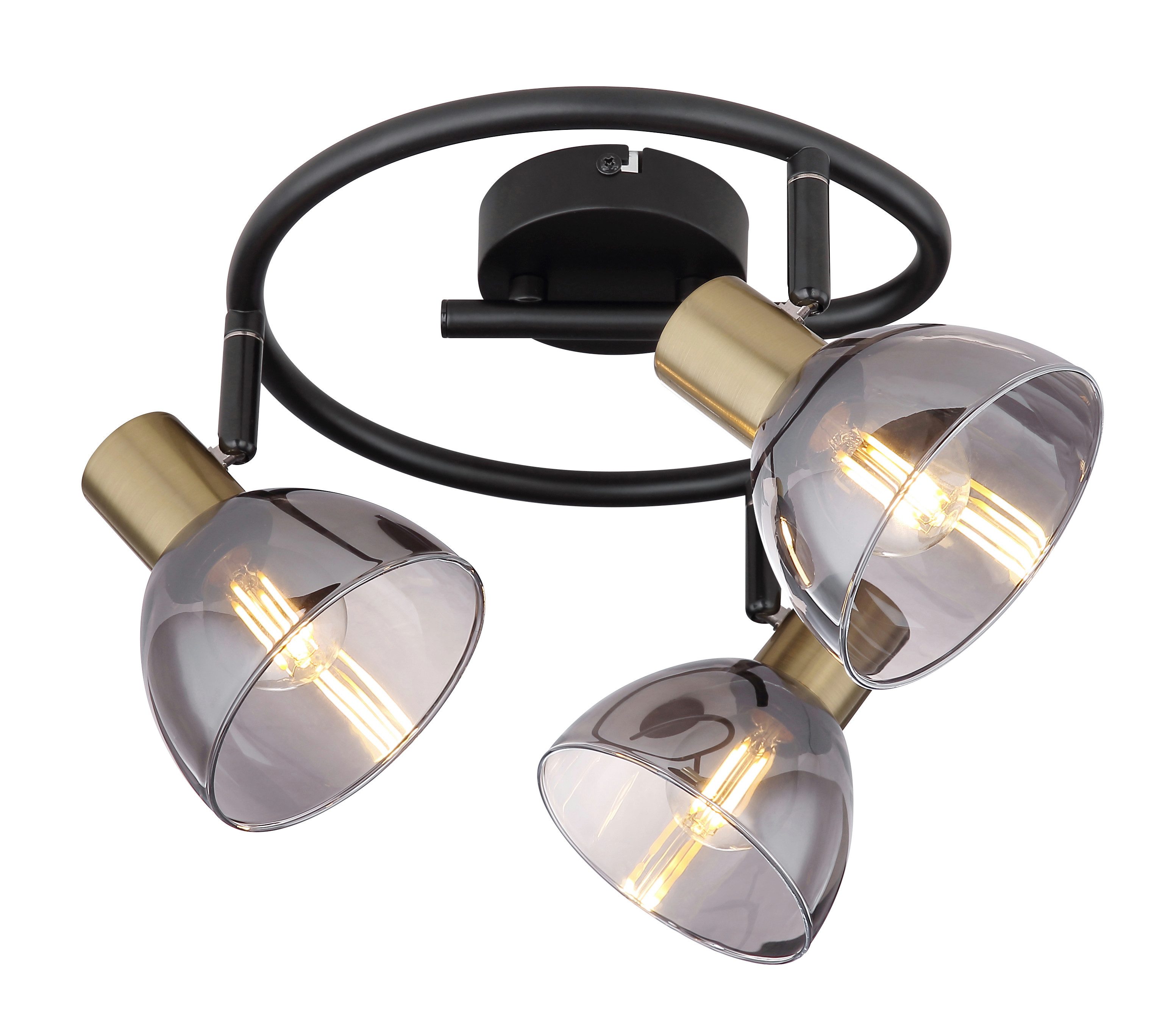 GLOBO LIGHTING Deckenstrahler JAY, ohne Leuchtmittel, Deckenstrahler/bronzefarben/schwarz/Flur/Wohnzimmer