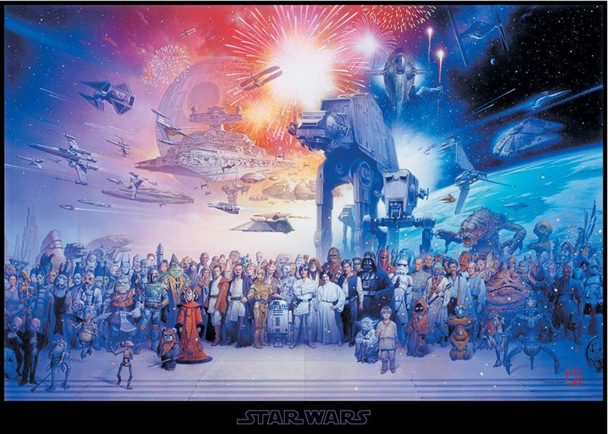 Grupo Erik Poster Star Wars XXL Poster Cast 140 x 100 cm