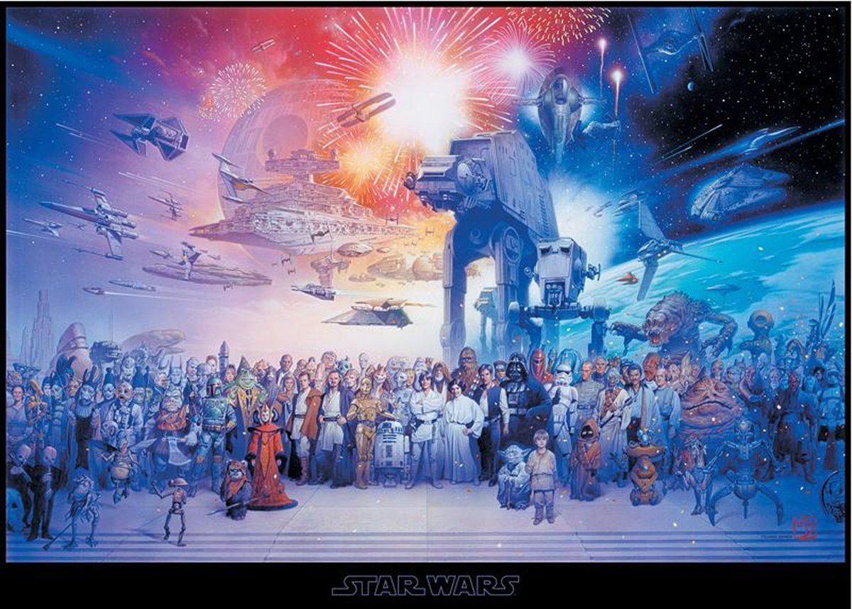 Grupo Erik Poster Star Wars XXL Poster Cast 140 x 100 cm günstig online kaufen