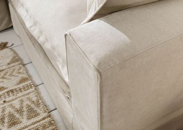 Massivmoebel24 Ecksofa Ecksofa 238x234x90 beige SYLT