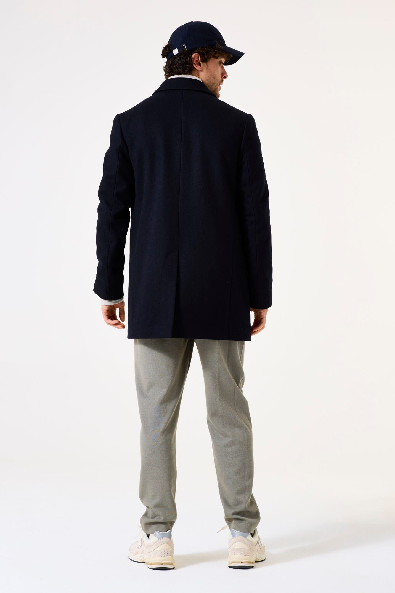 Garcia Wollmantel Garcia Herren Wollmantel - dunkelblau (1-tlg)
