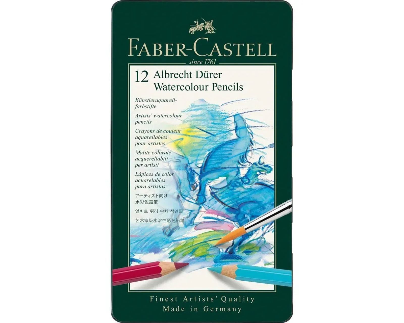 Faber-Castell Malstift Albrecht Dürer Aquarellstifte, (12-tlg), 12er Metalletui