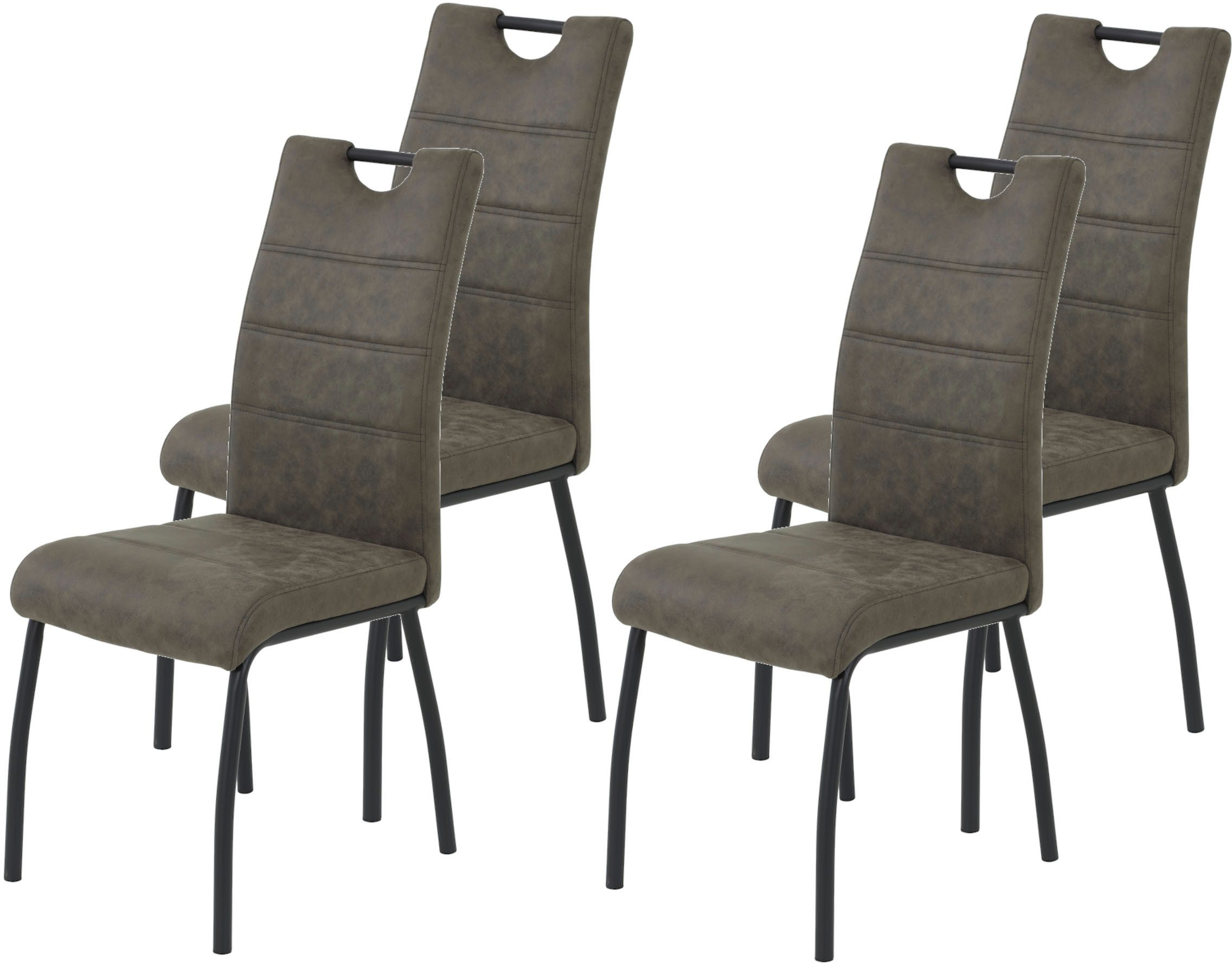 HELA 4-Fußstuhl PETRA (Set, 4 St), Vierfußstuhl, Vintage Optik, mit Griff, günstig online kaufen