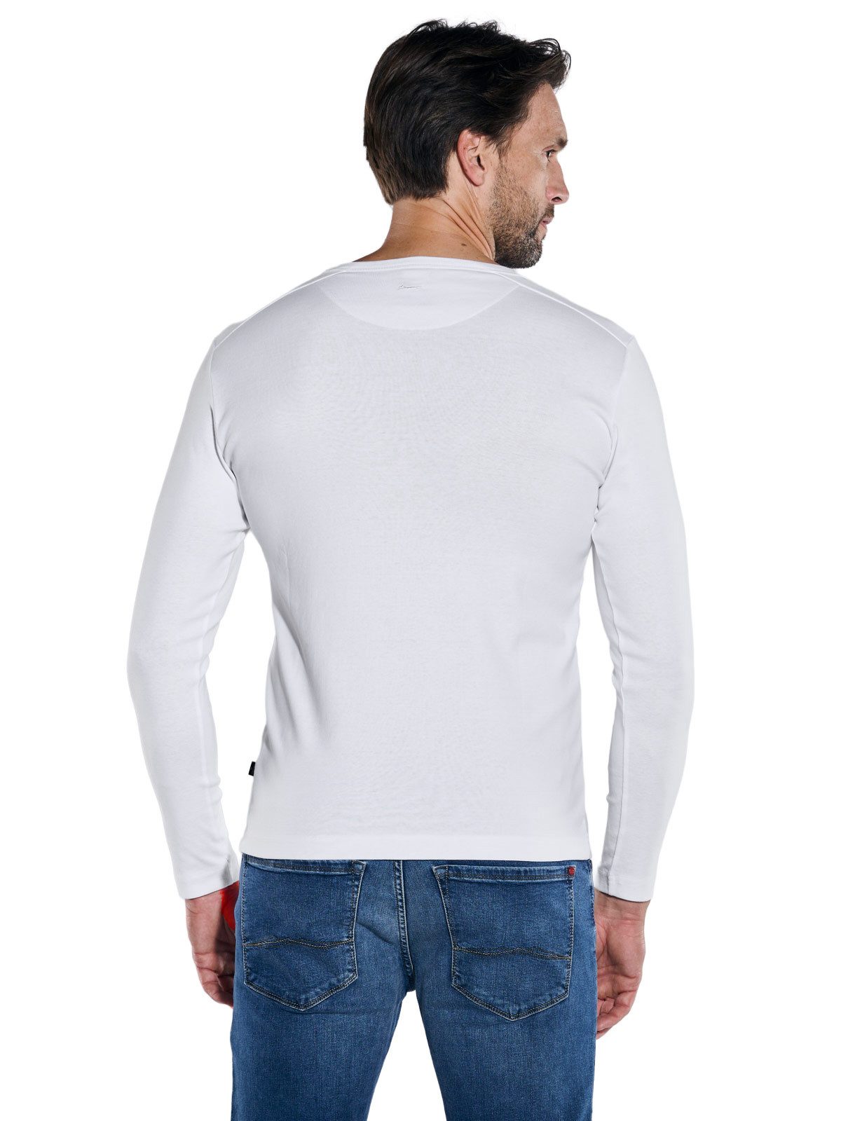 Engbers Langarmshirt Herren Langarm-Shirt "My Favorite" organic, Reinweiss günstig online kaufen