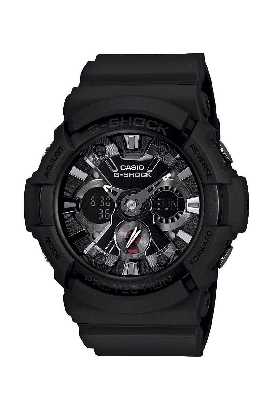 CASIO Chronograph G-Shock, mit Tages- und Datumsanzeige, LED-Licht, Alarm, Stoppuhr, Weltzeit, Countdown-Timer
