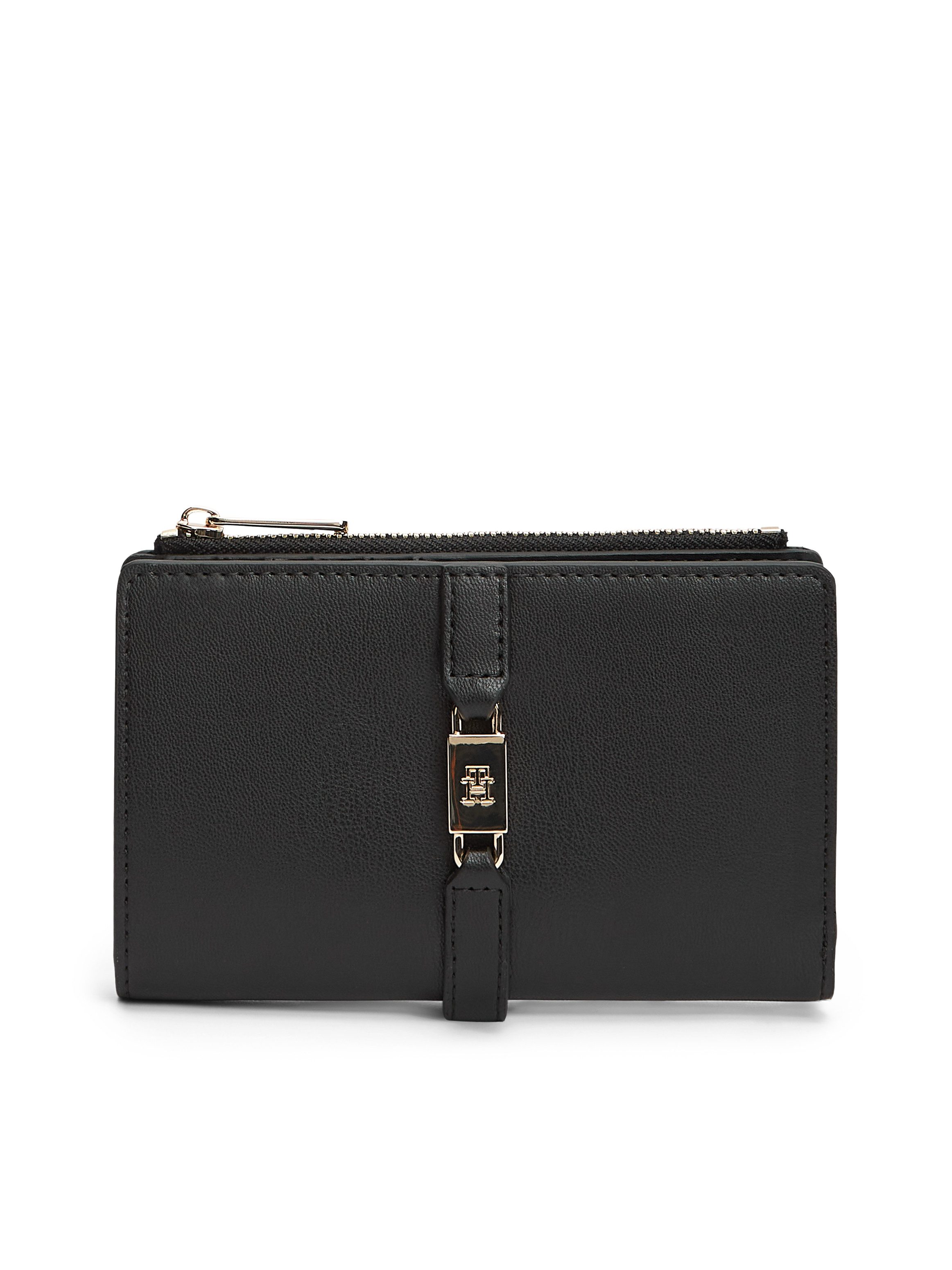Tommy Hilfiger Geldbörse TH GLAM BIFOLD WALLET, Damen Geldbeutel, Portemonnaie mit Zierriegel