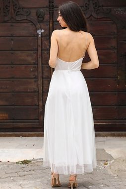Modabout Abendkleid Langes Maxikleid Hochzeitskleid Für Damen - NELB0232D0903BYZ (1-tlg)