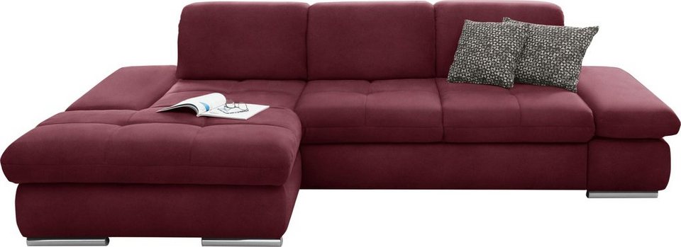 wahlweise Ecksofa rechts, Bettfunktion mit by Recamiere SO one set 4100, Musterring oder links