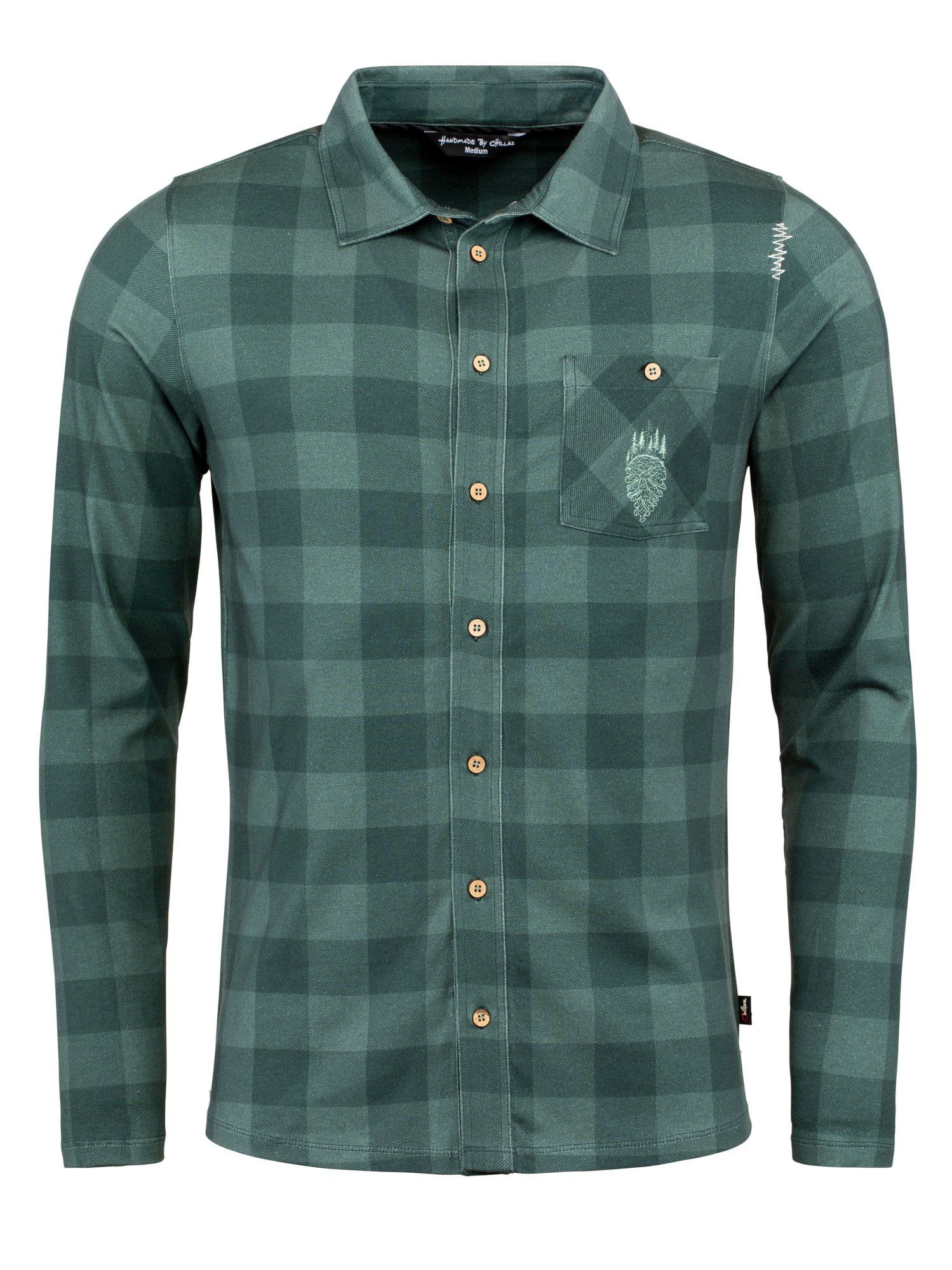 Square M Langarm-Hemd Sebastian Green Chillaz Langarmshirt Longsleeve Chillaz Herren