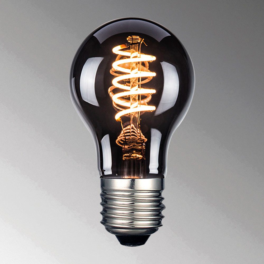 easy! BY FHL LED-Leuchtmittel, E27, 1 St., Lampe, Leuchtmittel, rauchfarbenes Design, E27-Fassung, warmes Licht
