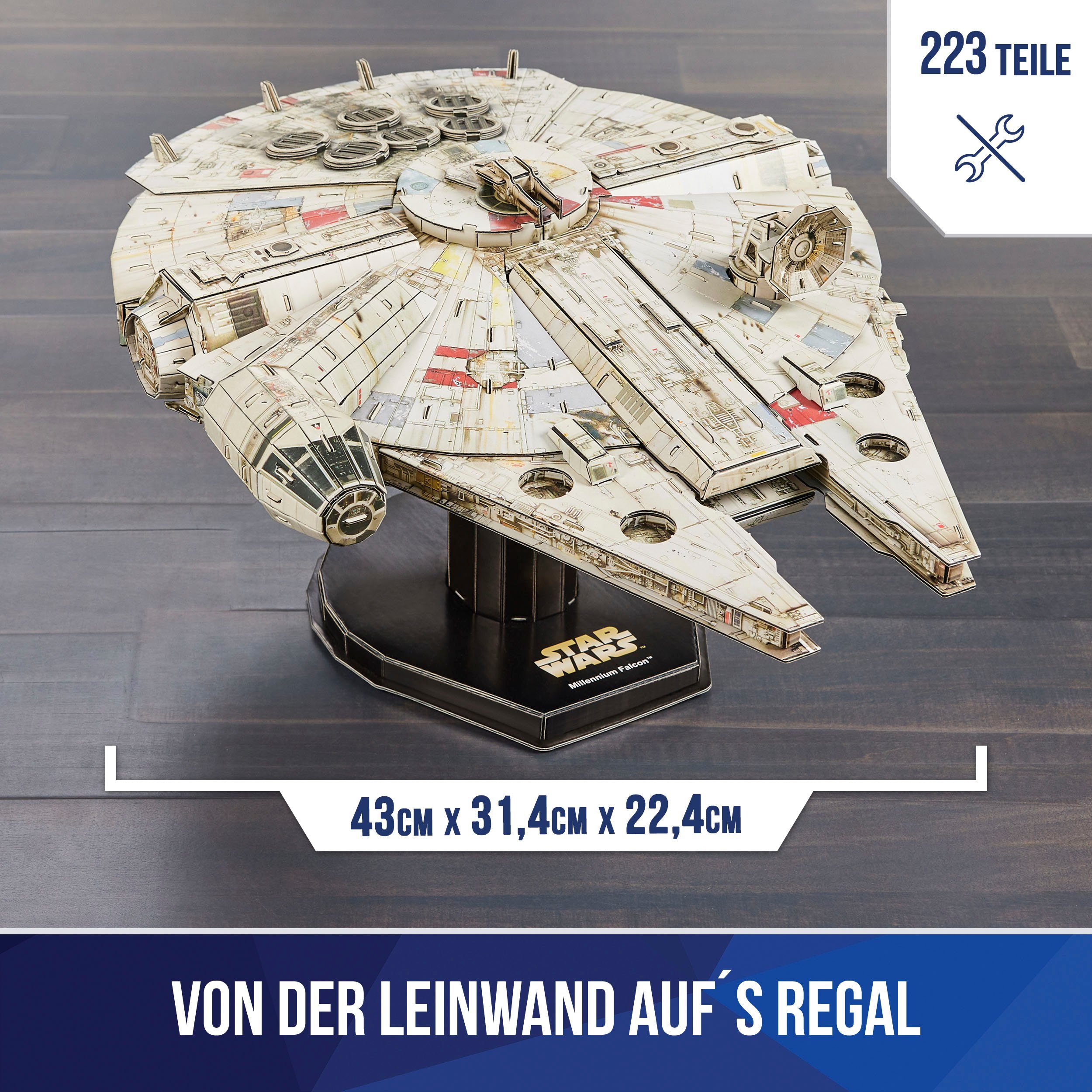 Spin Master 3D-Puzzle 4D Build - Star Wars - Millennium Falcon Raumschiff, günstig online kaufen