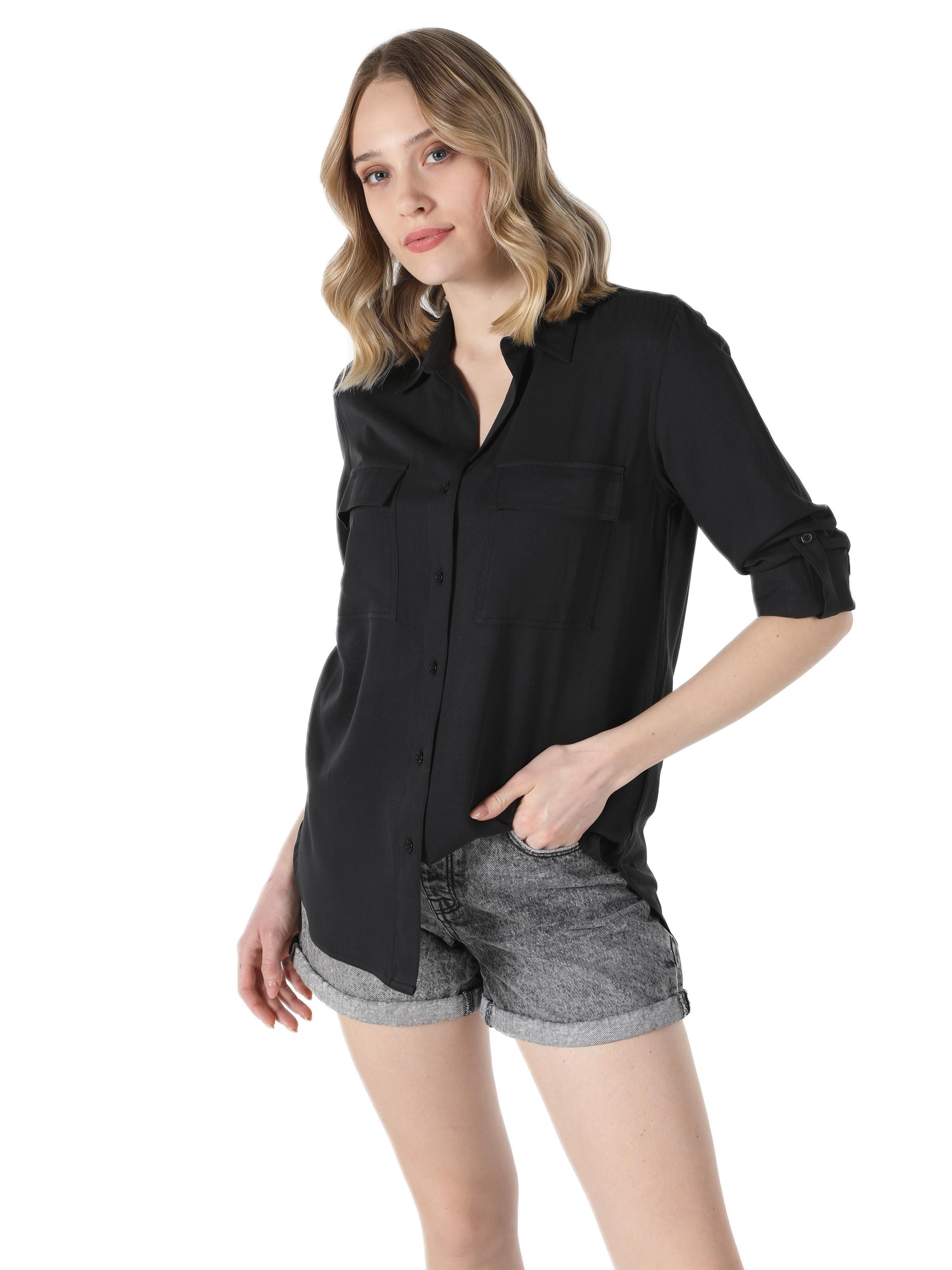 Colins Langarmhemd Longsleeve Damen Shirt, Langarmshirts günstig online kaufen